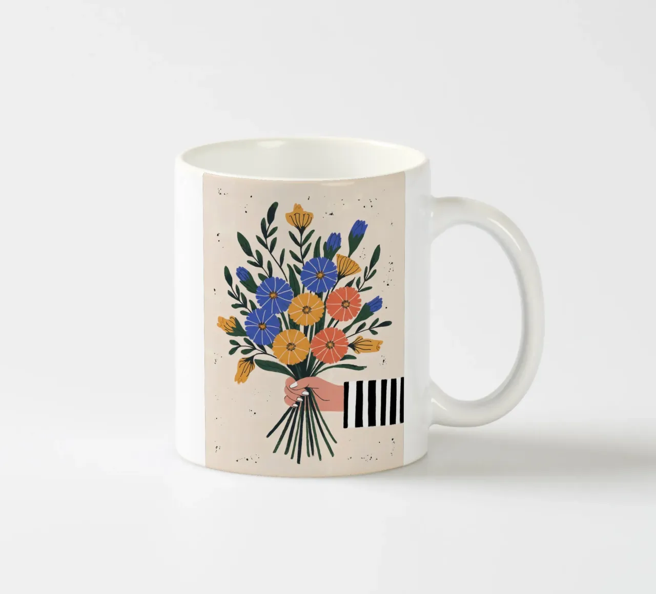 Bouquet di fiori tazza in ceramica da logic