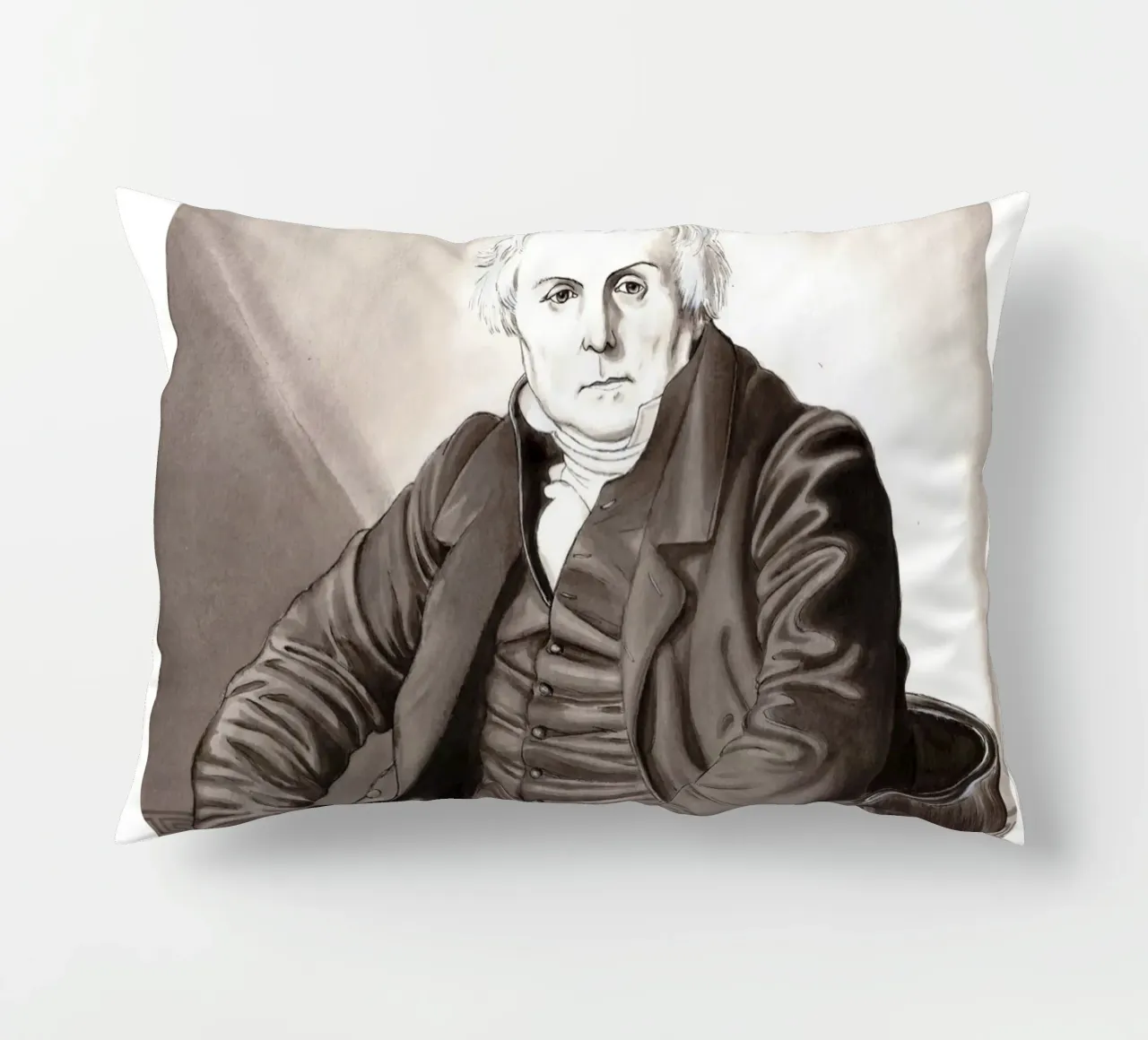 Mr Bertin d'après J.A.D. INGRES cuscino da Humphrey VIDAL