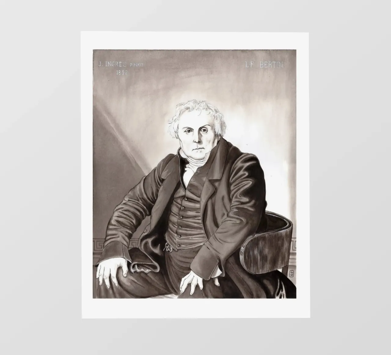 Mr Bertin d'après J.A.D. INGRES telo in pvc da Humphrey VIDAL