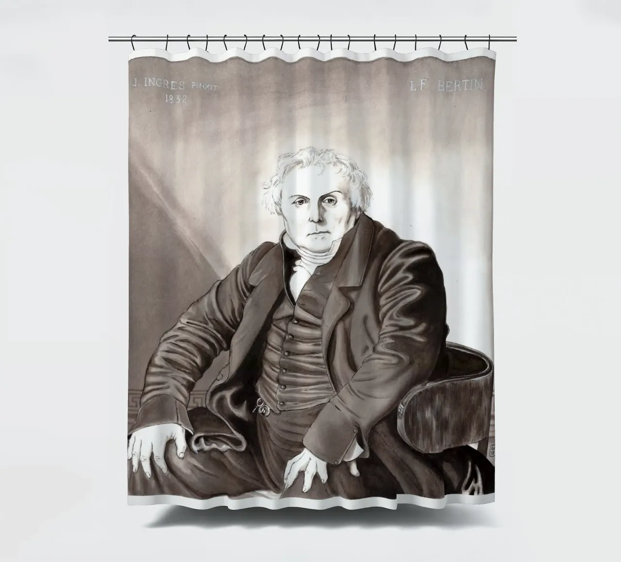 Mr Bertin d'après J.A.D. INGRES tenda da doccia da Humphrey VIDAL