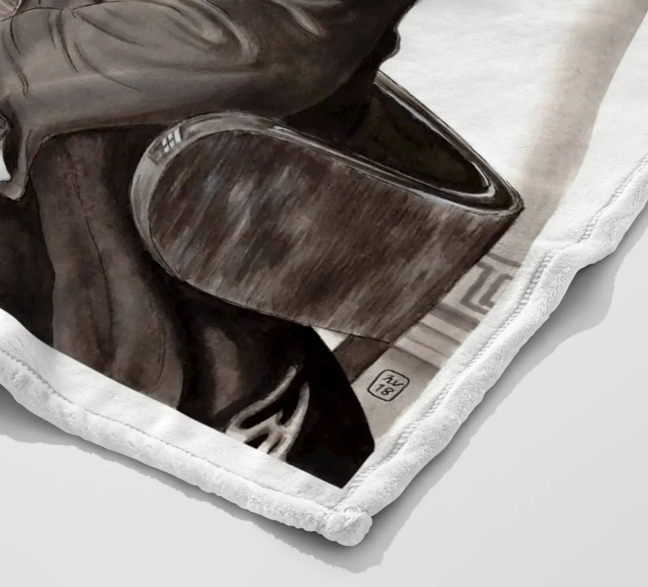 Mr Bertin d'après J.A.D. INGRES coperta in pile da Humphrey VIDAL