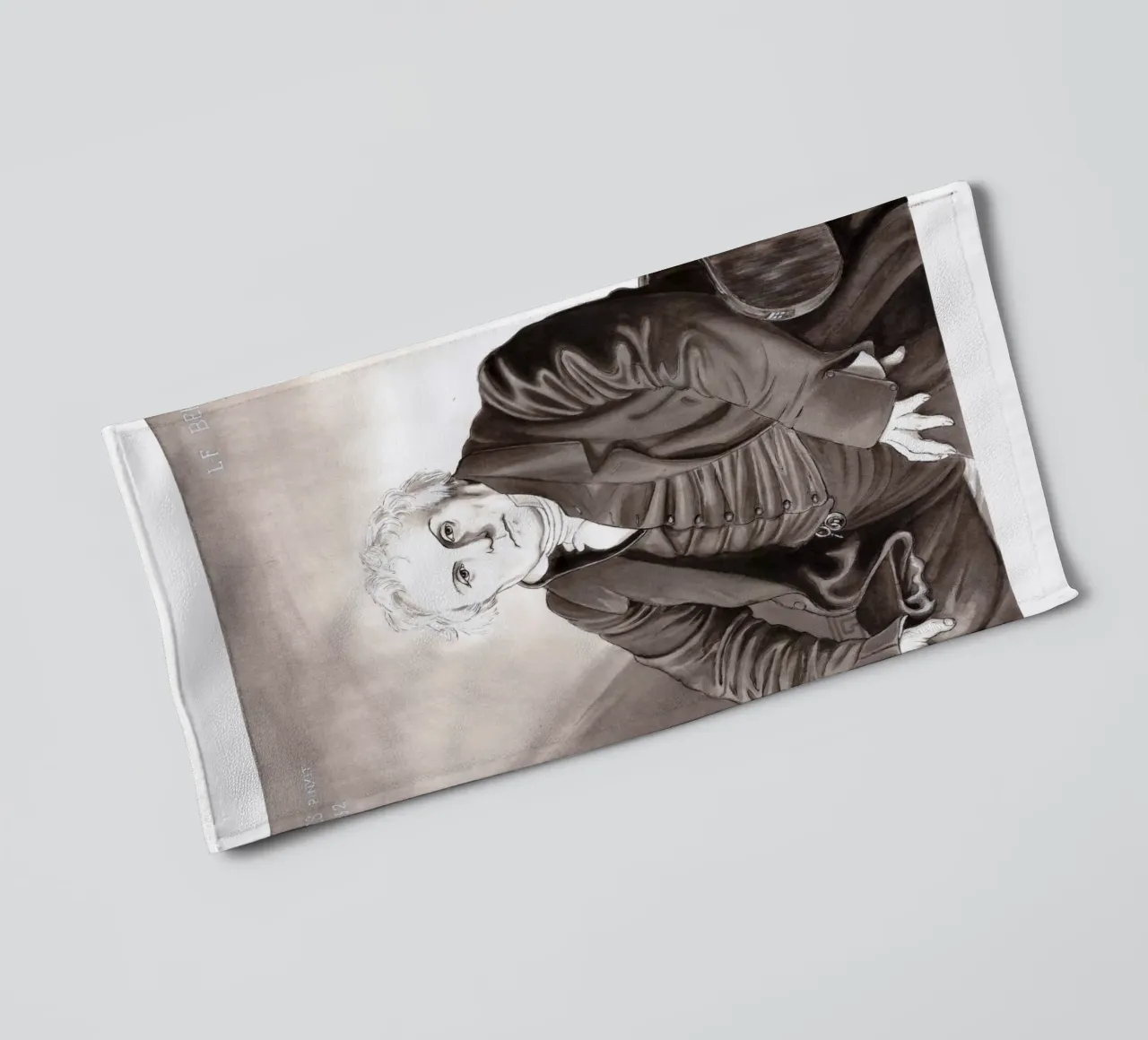 Mr Bertin d'après J.A.D. INGRES asciugamano da bagno da Humphrey VIDAL