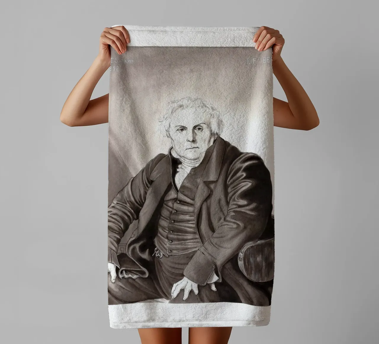 Mr Bertin d'après J.A.D. INGRES asciugamano da bagno da Humphrey VIDAL