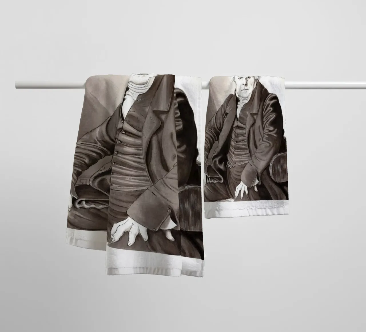 Mr Bertin d'après J.A.D. INGRES asciugamano da bagno da Humphrey VIDAL