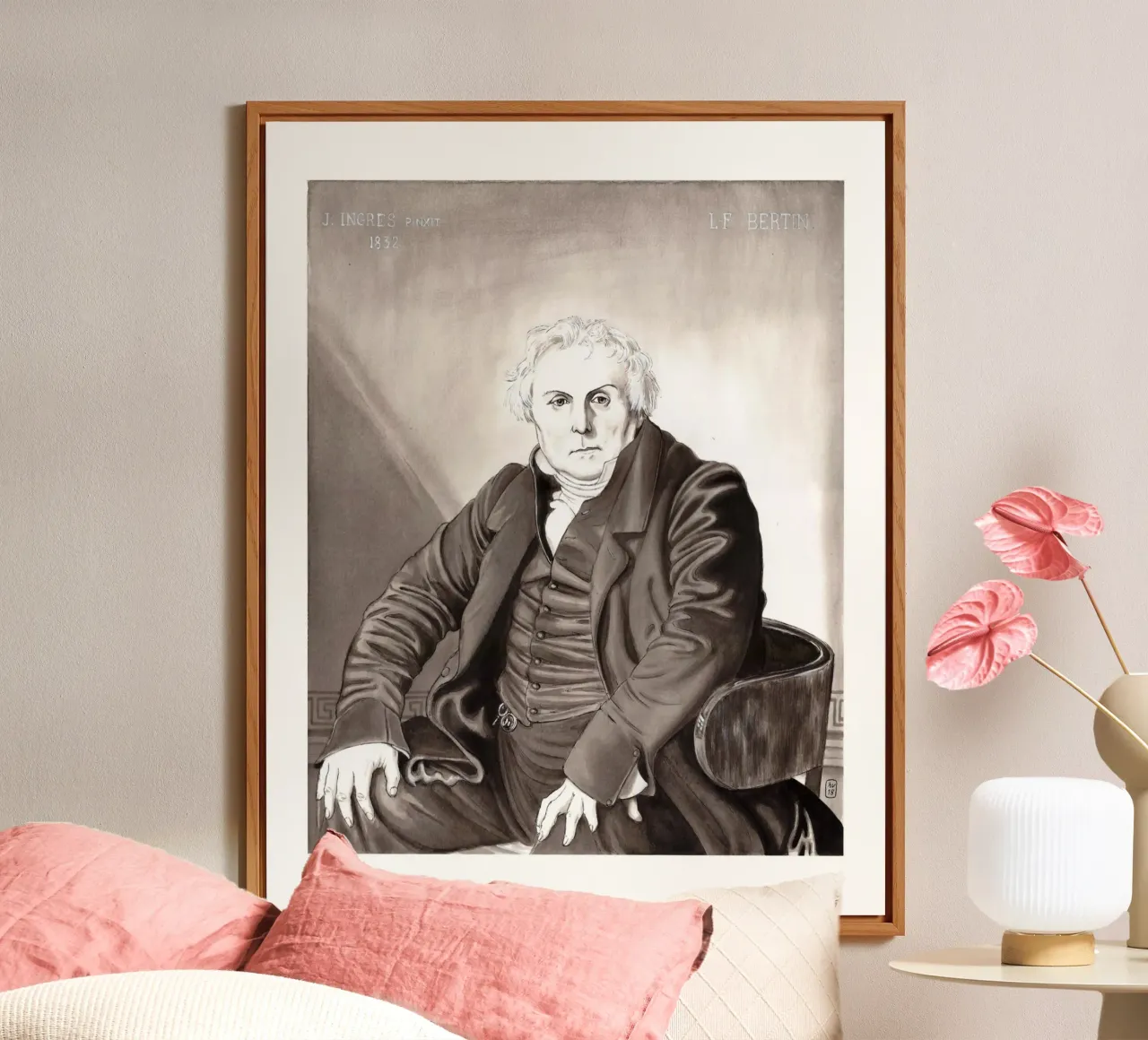 Mr Bertin d'après J.A.D. INGRES alluminio dibond da Humphrey VIDAL