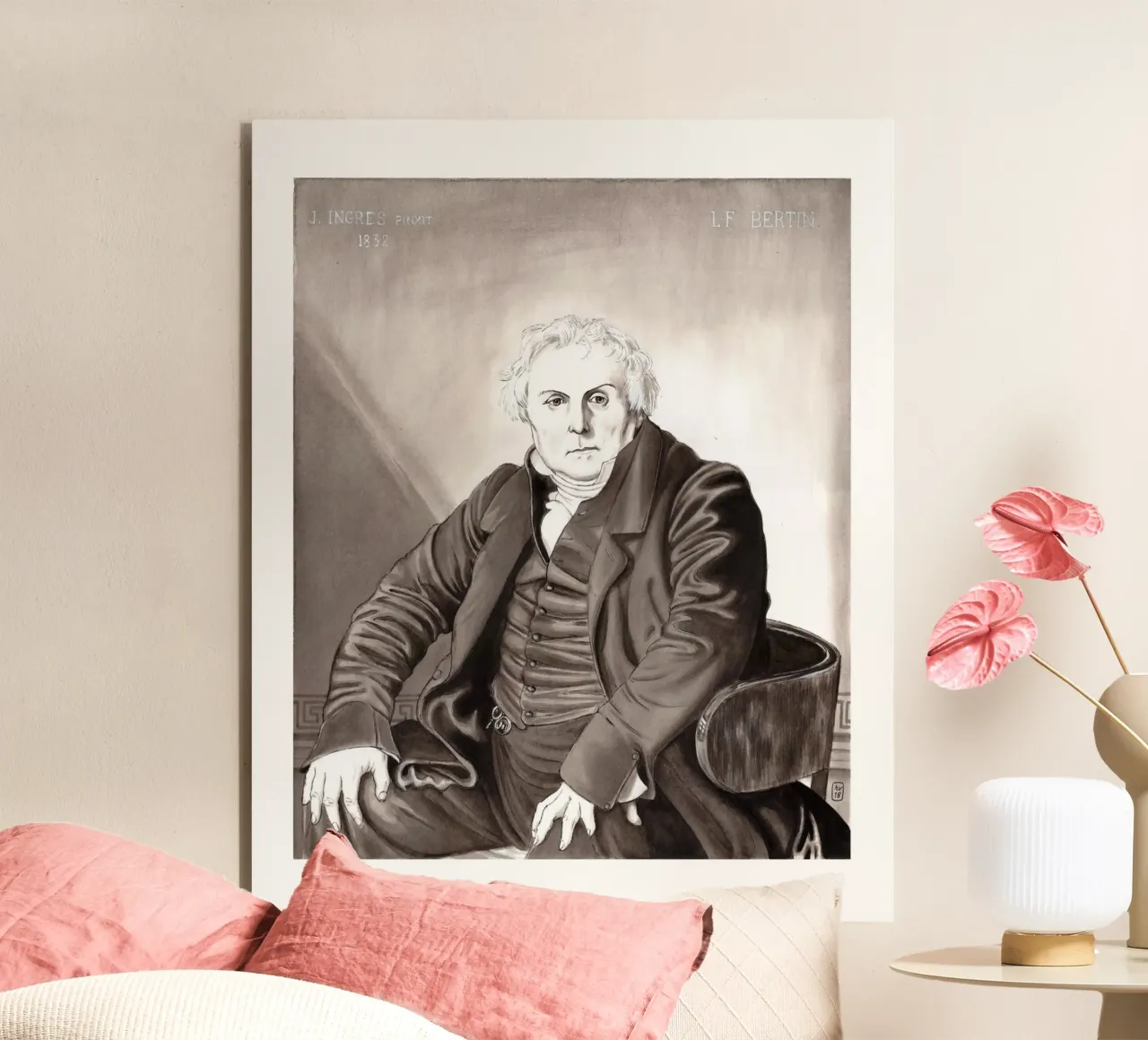 Mr Bertin d'après J.A.D. INGRES alluminio dibond da Humphrey VIDAL