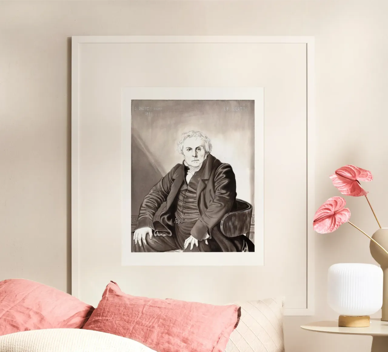 Mr Bertin d'après J.A.D. INGRES carta hahnemühle da Humphrey VIDAL