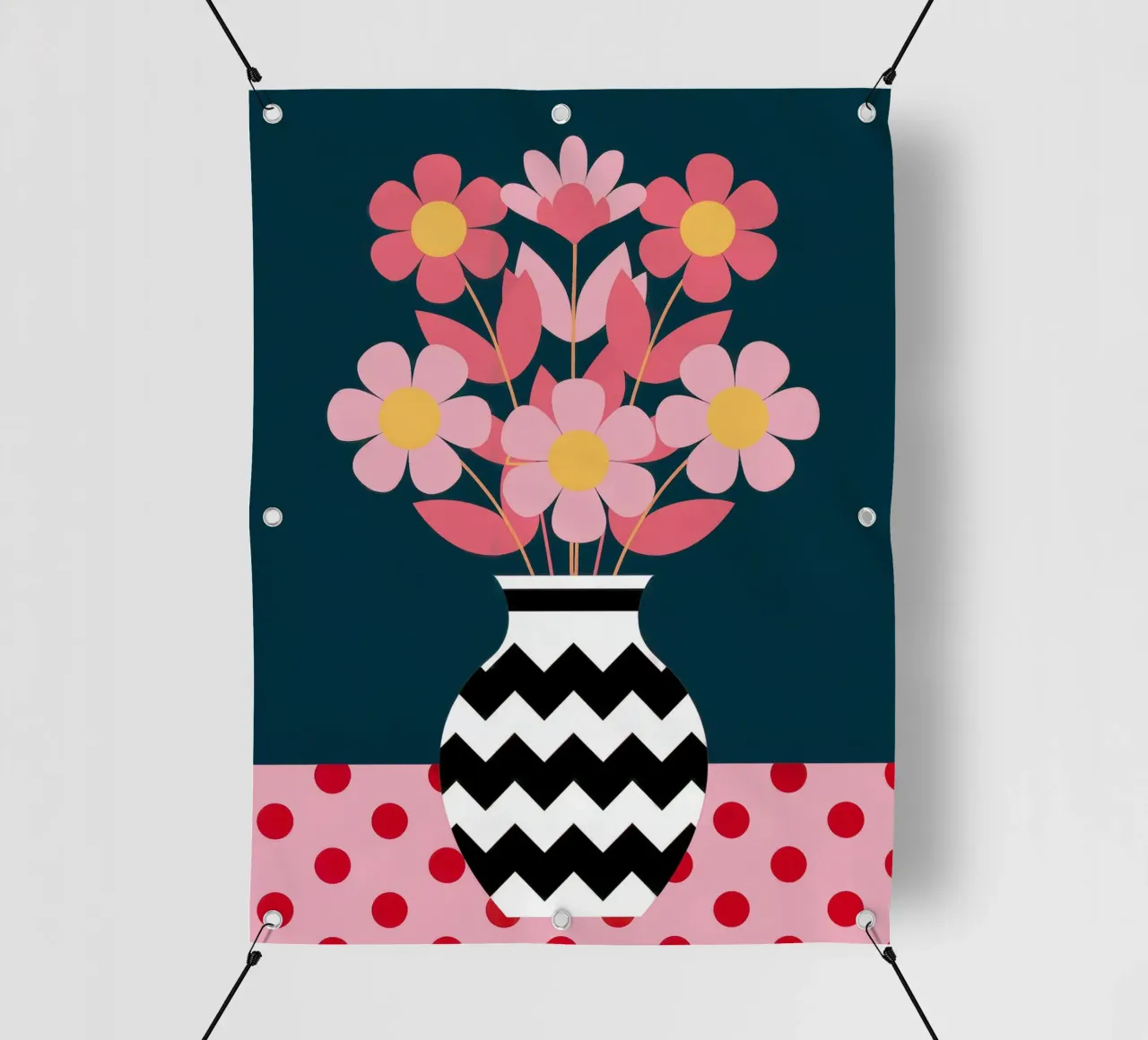 Fiori in vaso telo in pvc da logic