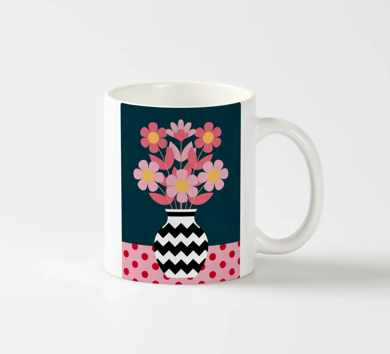 Fiori in vaso tazza in ceramica da logic
