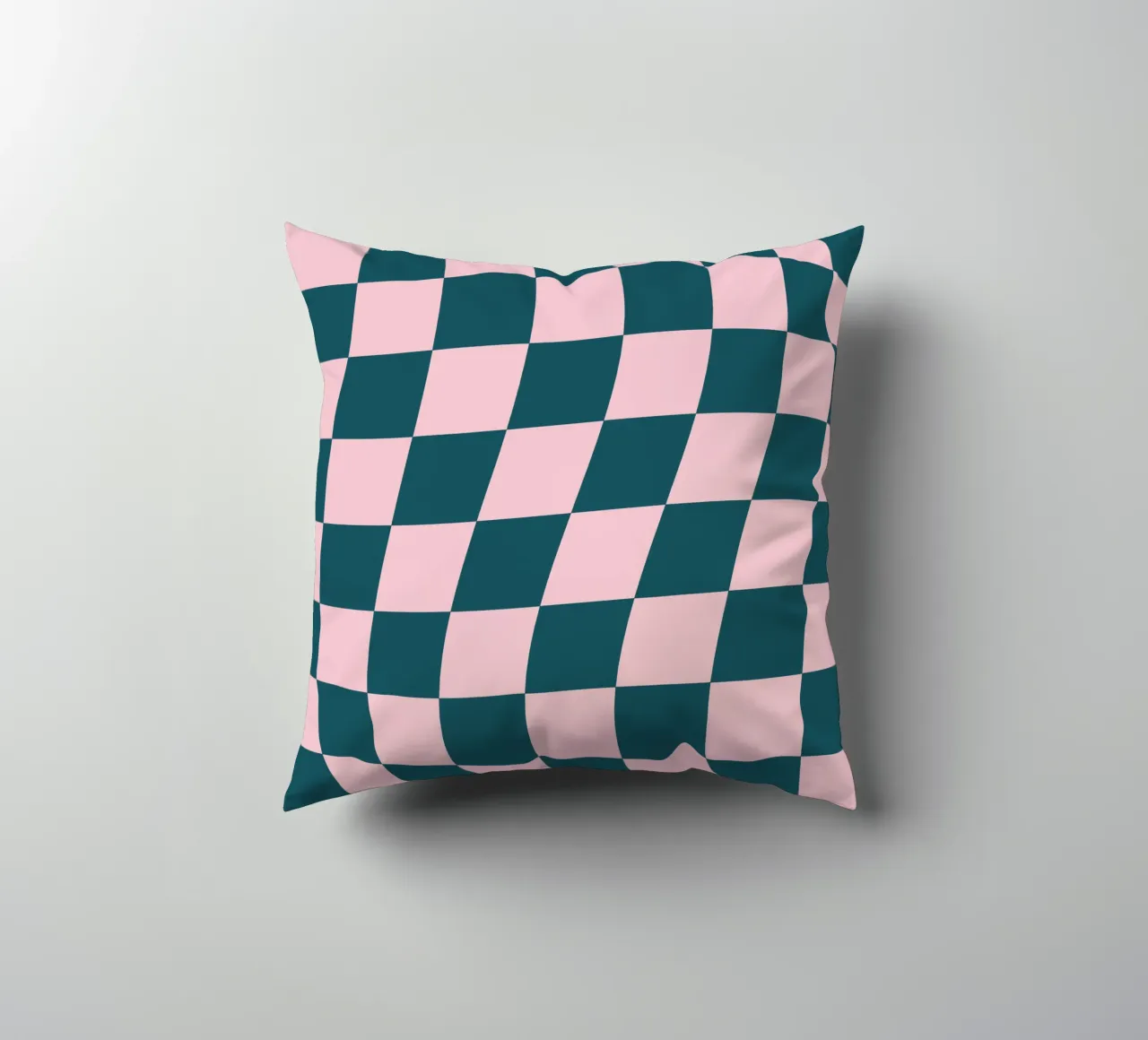 Groovy Karo Muster Pastell decorative cushion by BAINAI