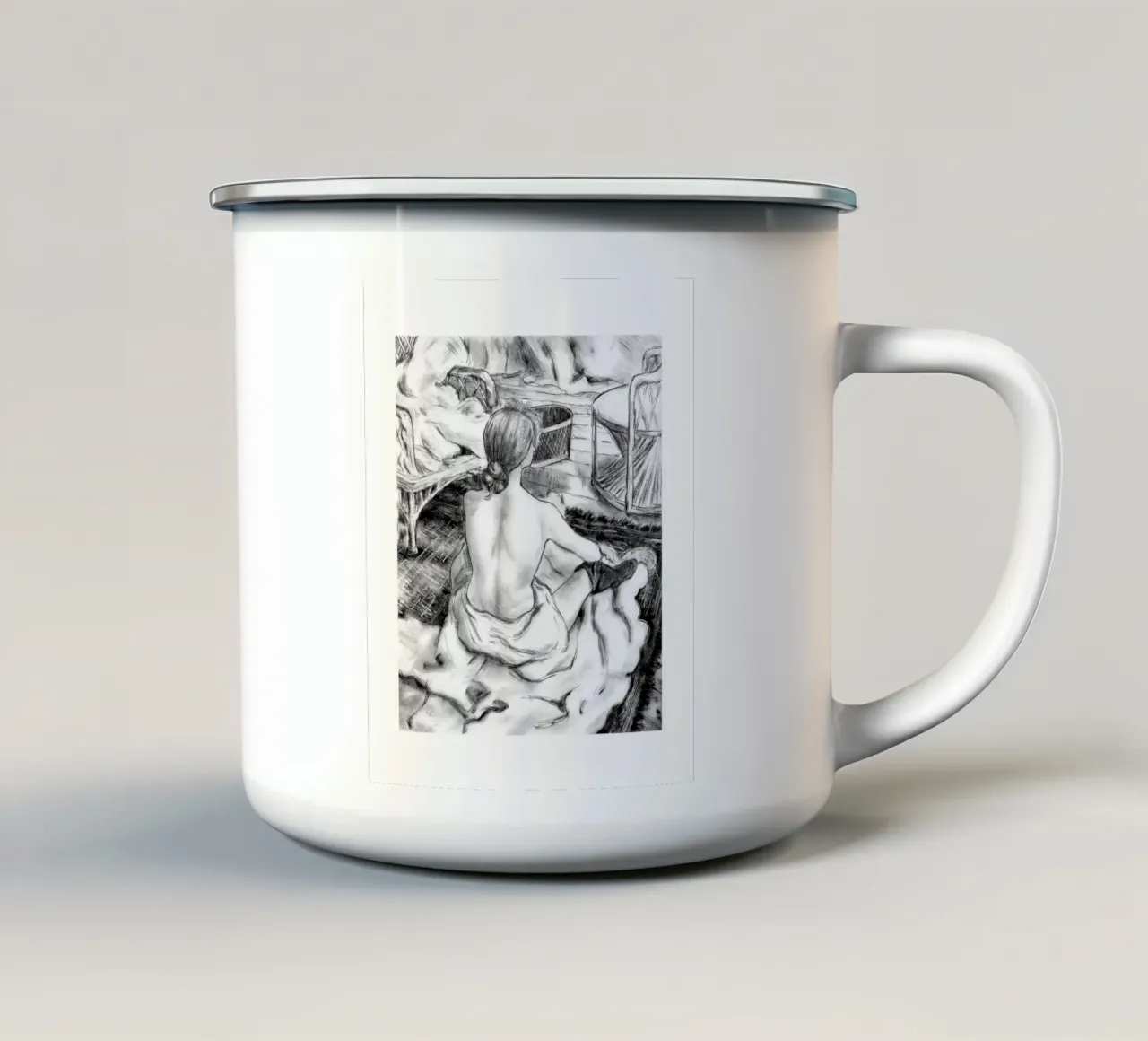 Dos, d'après Toulouse Lautrec tazza in smalto da Humphrey VIDAL