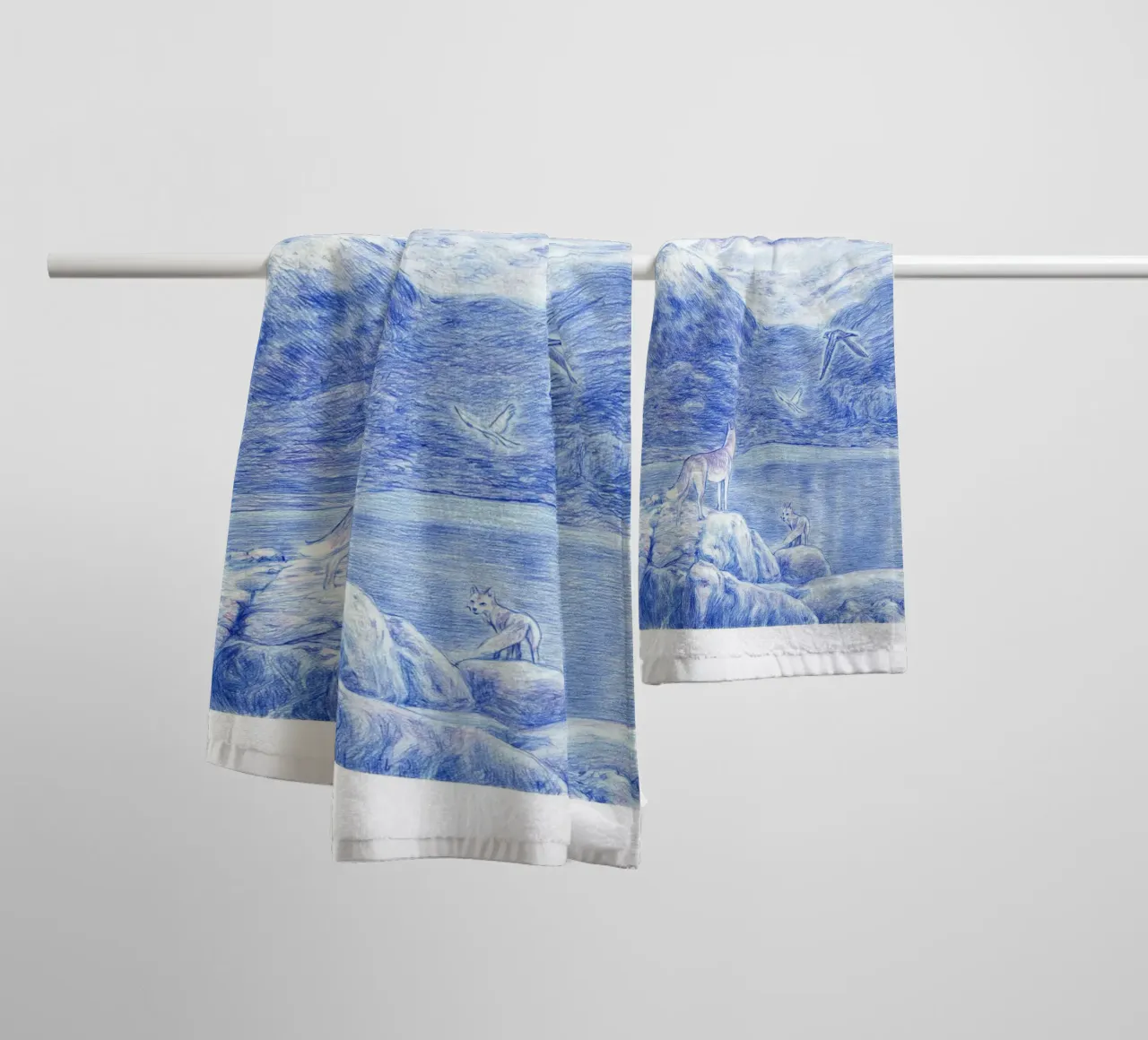If winter won't come to us... asciugamano da bagno da Humphrey VIDAL