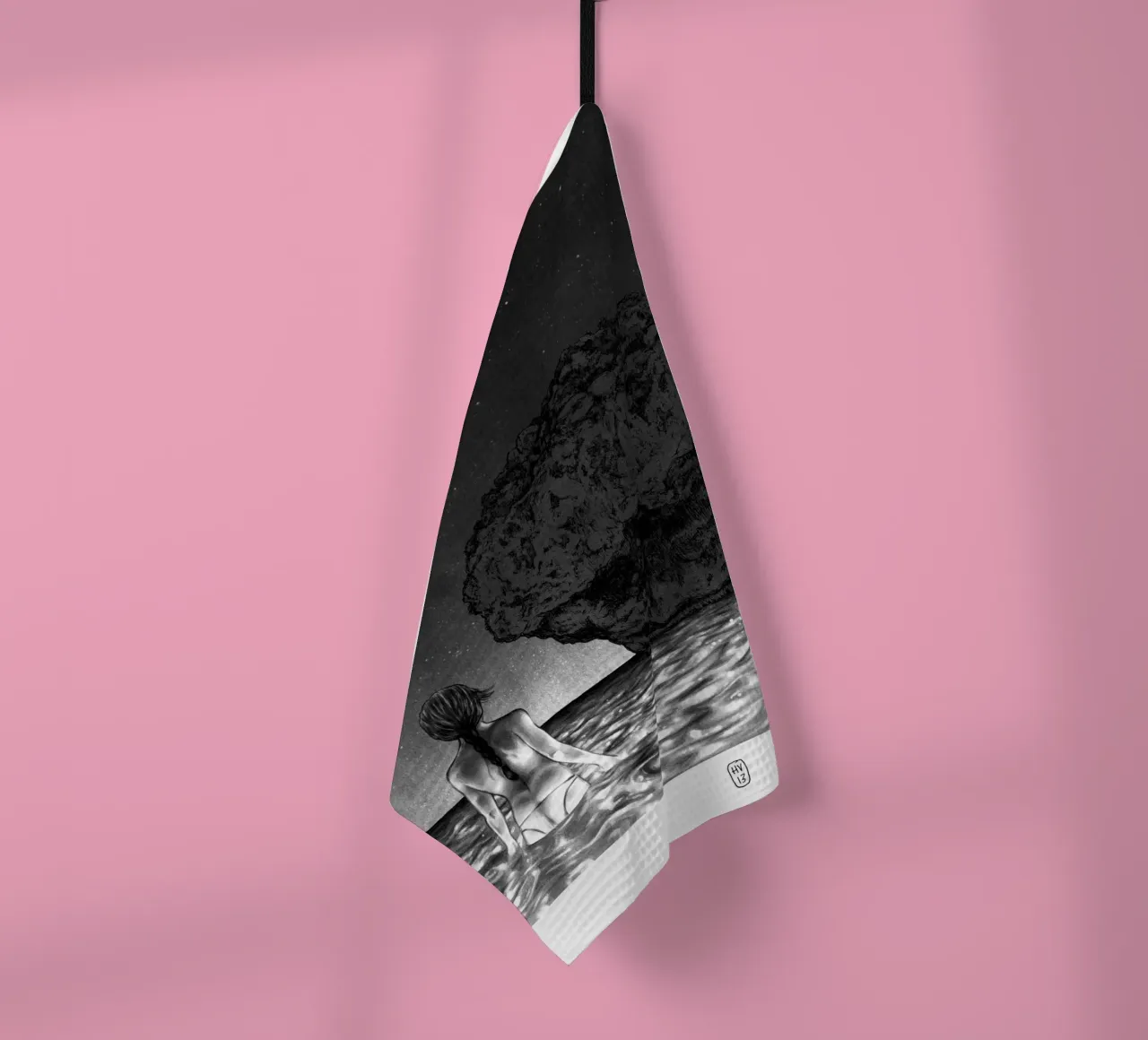 Rock island tea towel by Humphrey VIDAL