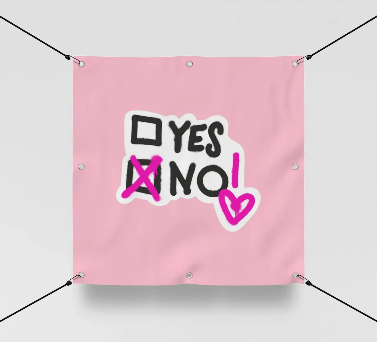 SAY NO! telo in pvc da LAUSEMIA DESIGN STUDIO