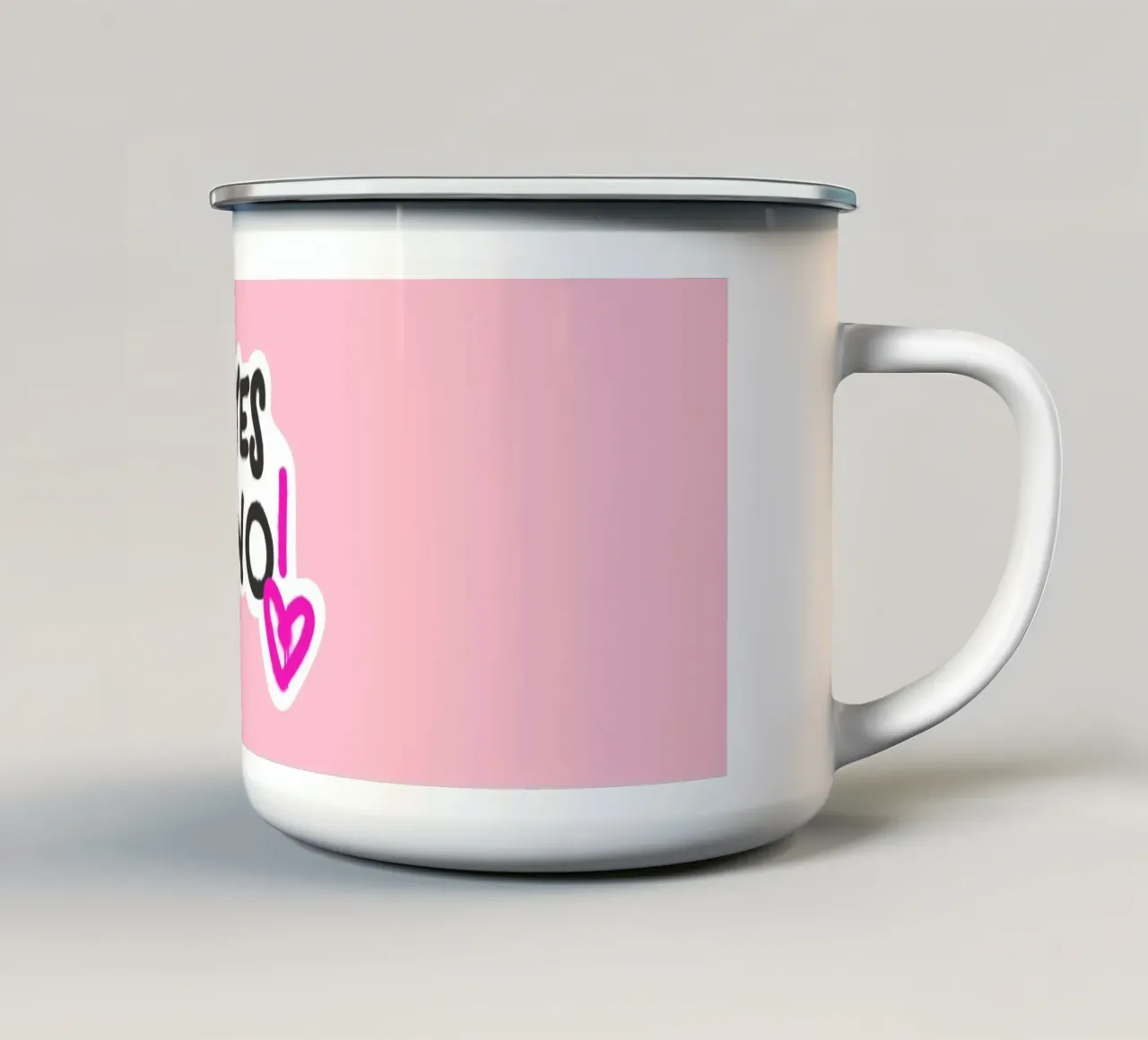 SAY NO! tazza in smalto da LAUSEMIA DESIGN STUDIO