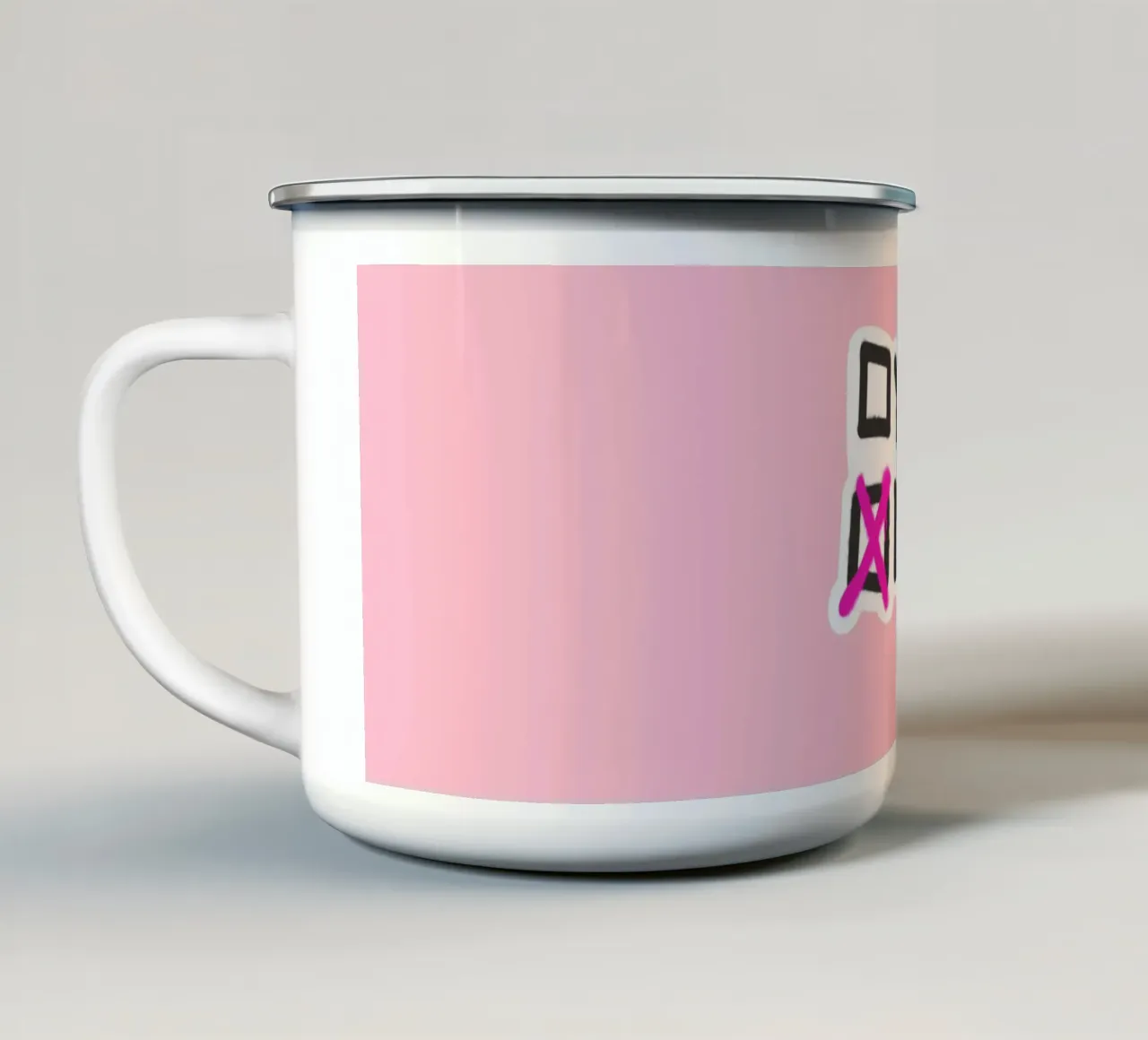 SAY NO! tazza in smalto da LAUSEMIA DESIGN STUDIO