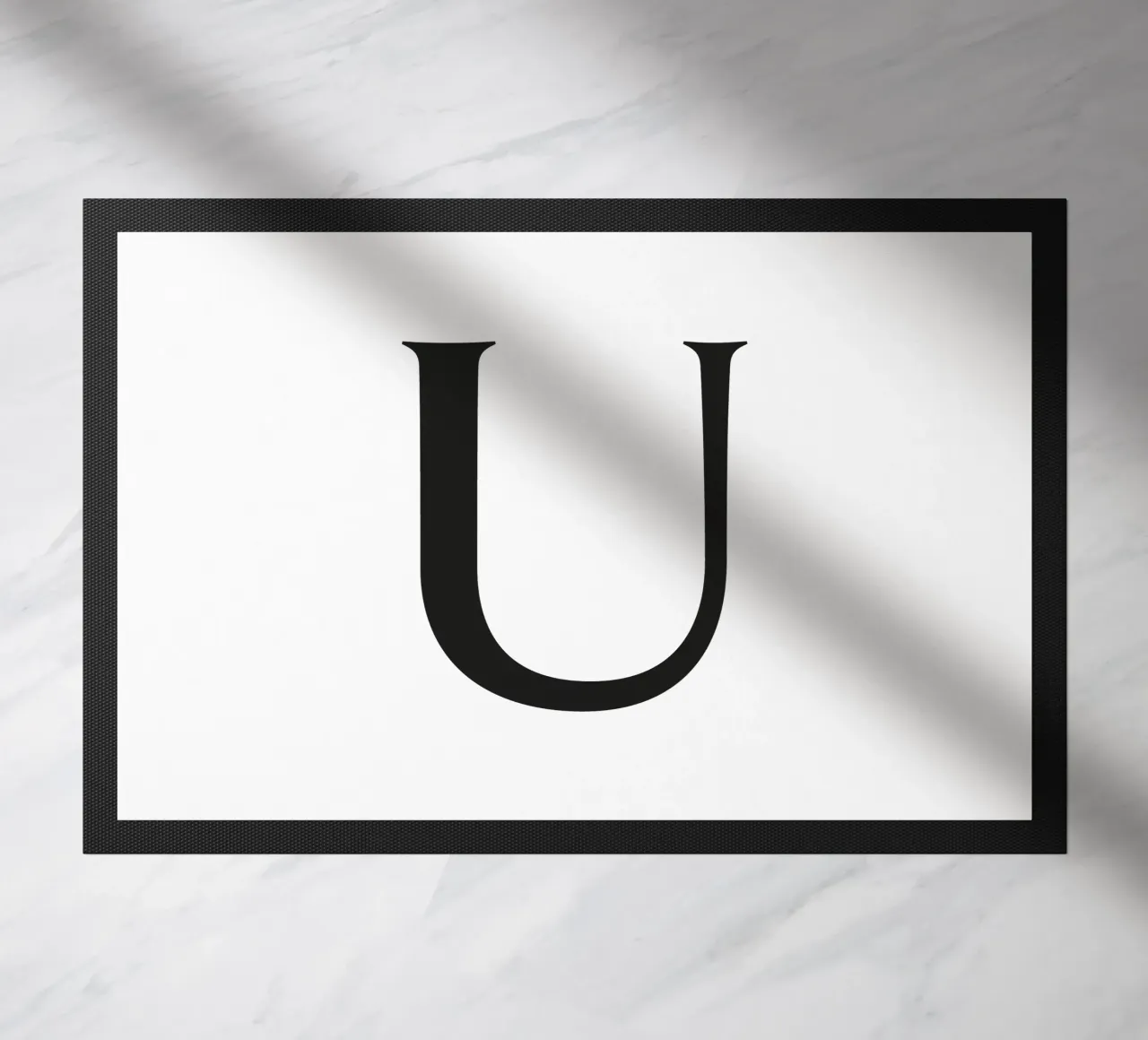 Letter U doormat by Katja Stehle Design
