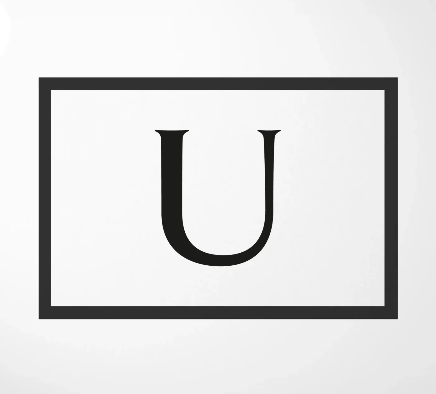 Letter U doormat by Katja Stehle Design