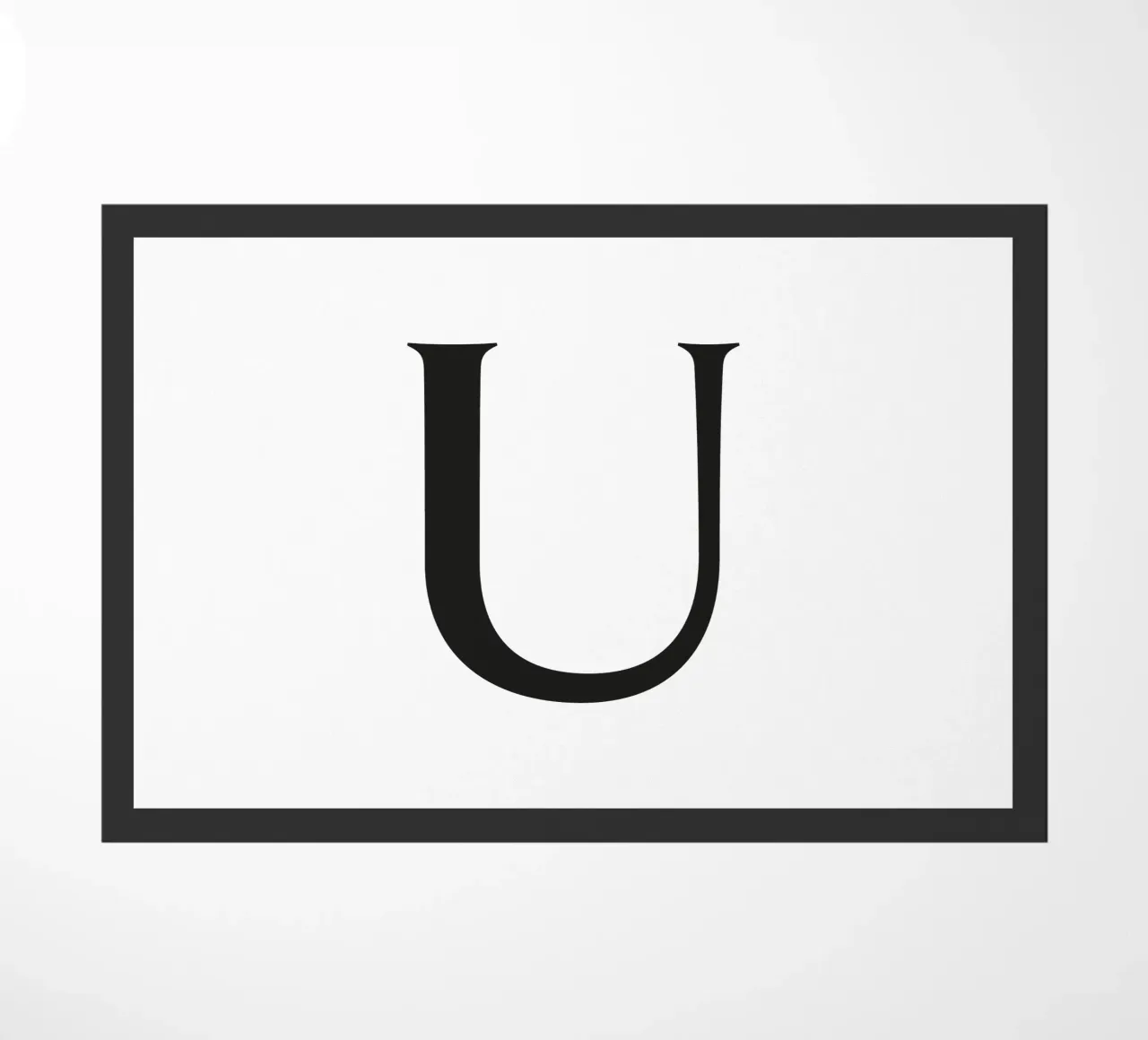 Letter U doormat by Katja Stehle Design