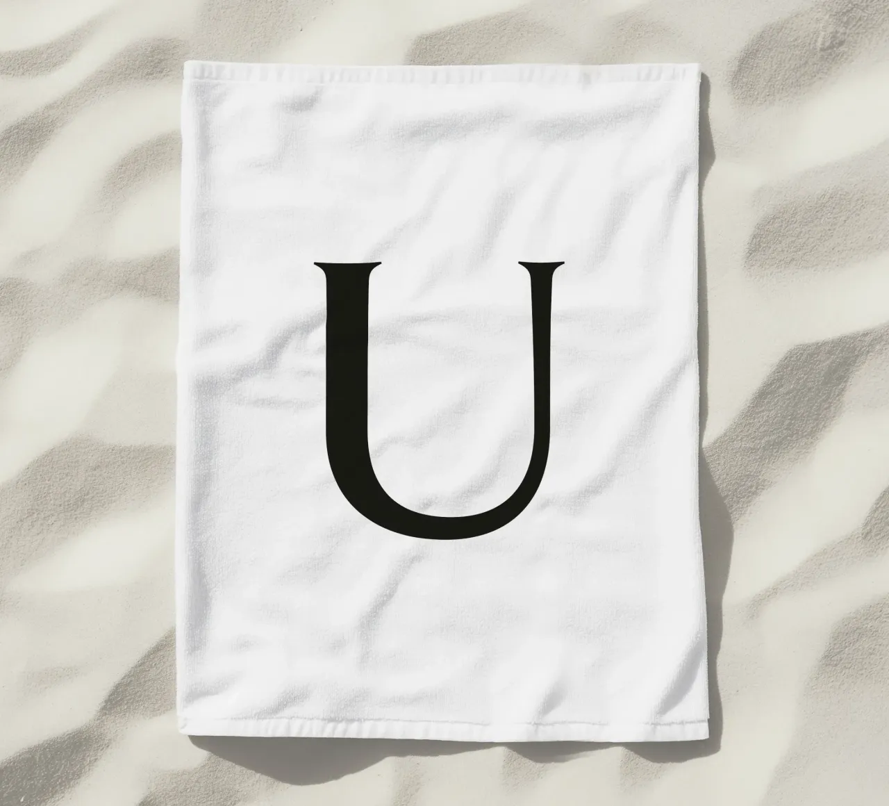 Lettera U telo mare da Katja Stehle Design