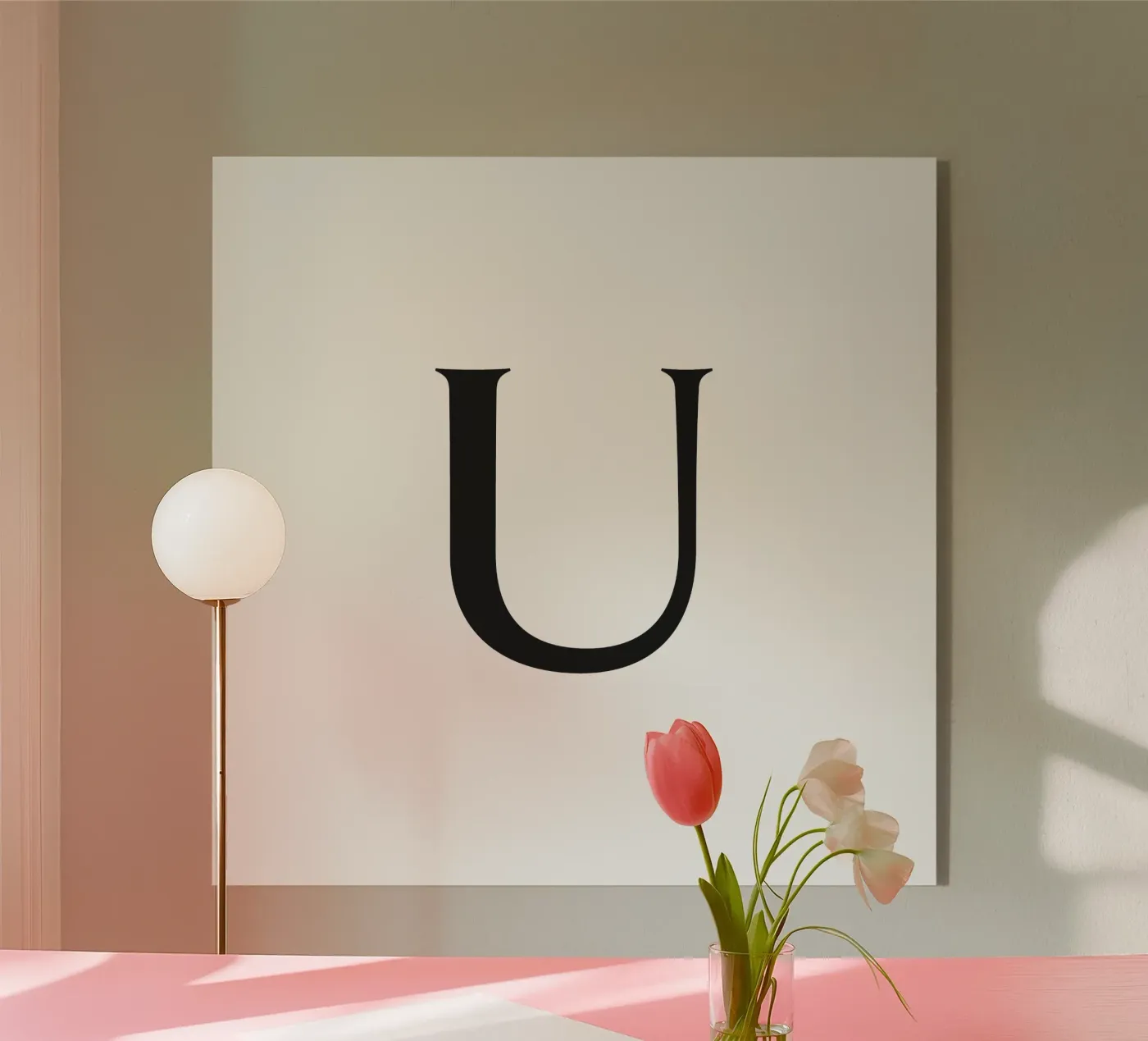 Lettera U plexiglass da Katja Stehle Design