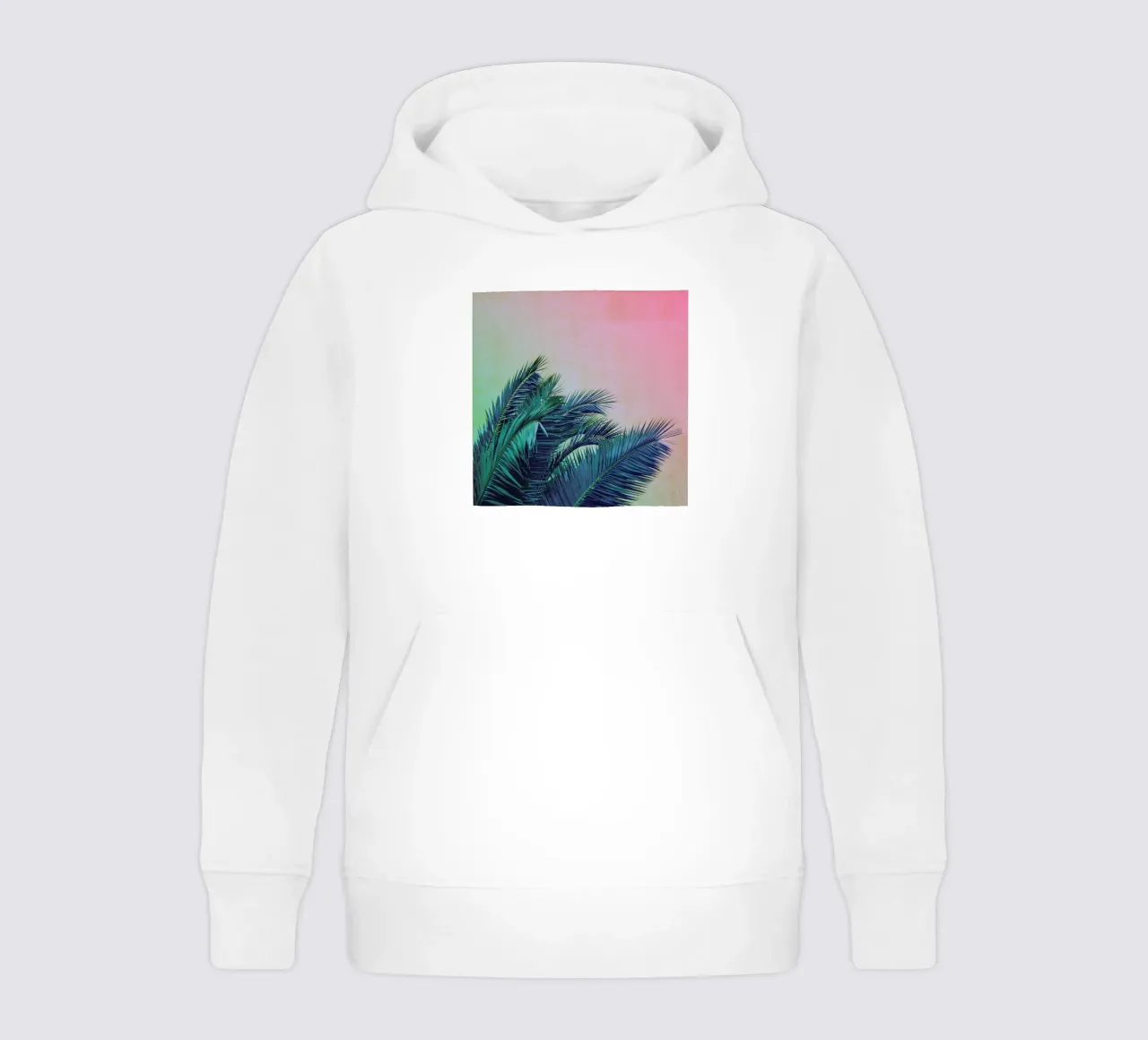 Pink Palm Tree Leaves Kinder Hoodie von Victoria Frost