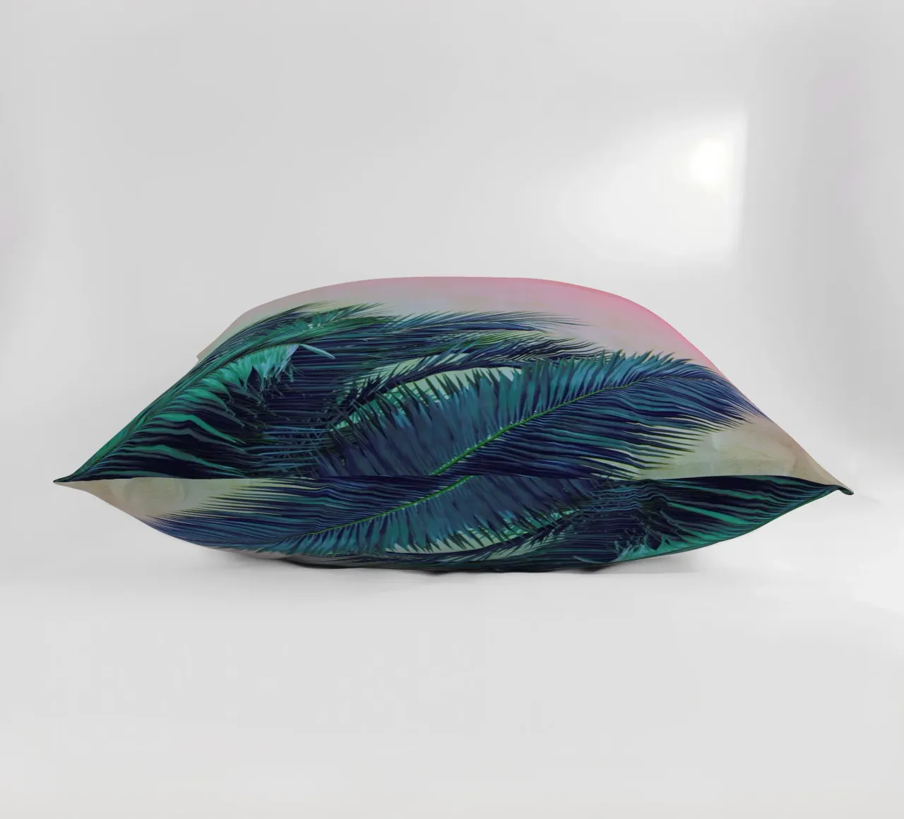 Pink Palm Tree Leaves cuscino da Victoria Frost