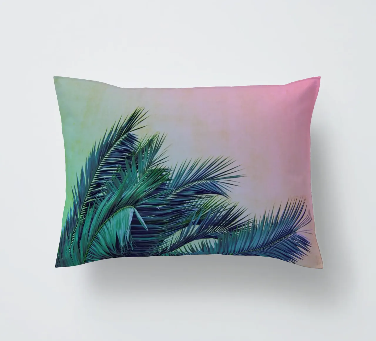 Pink Palm Tree Leaves cuscino da Victoria Frost