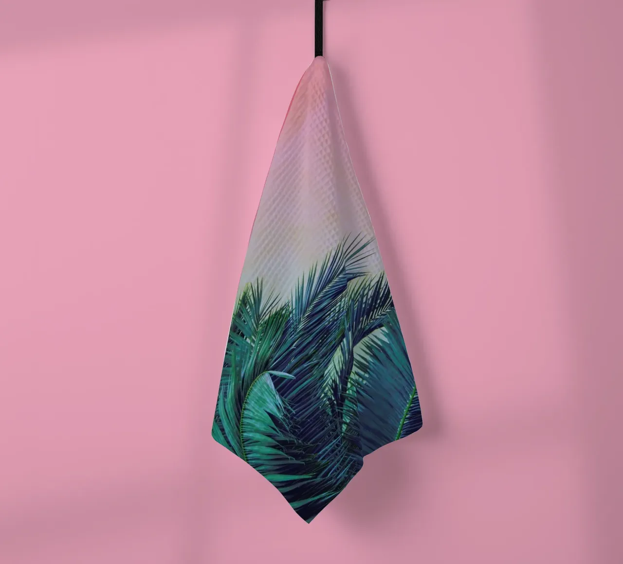 Pink Palm Tree Leaves canovaccio da cucina da Victoria Frost