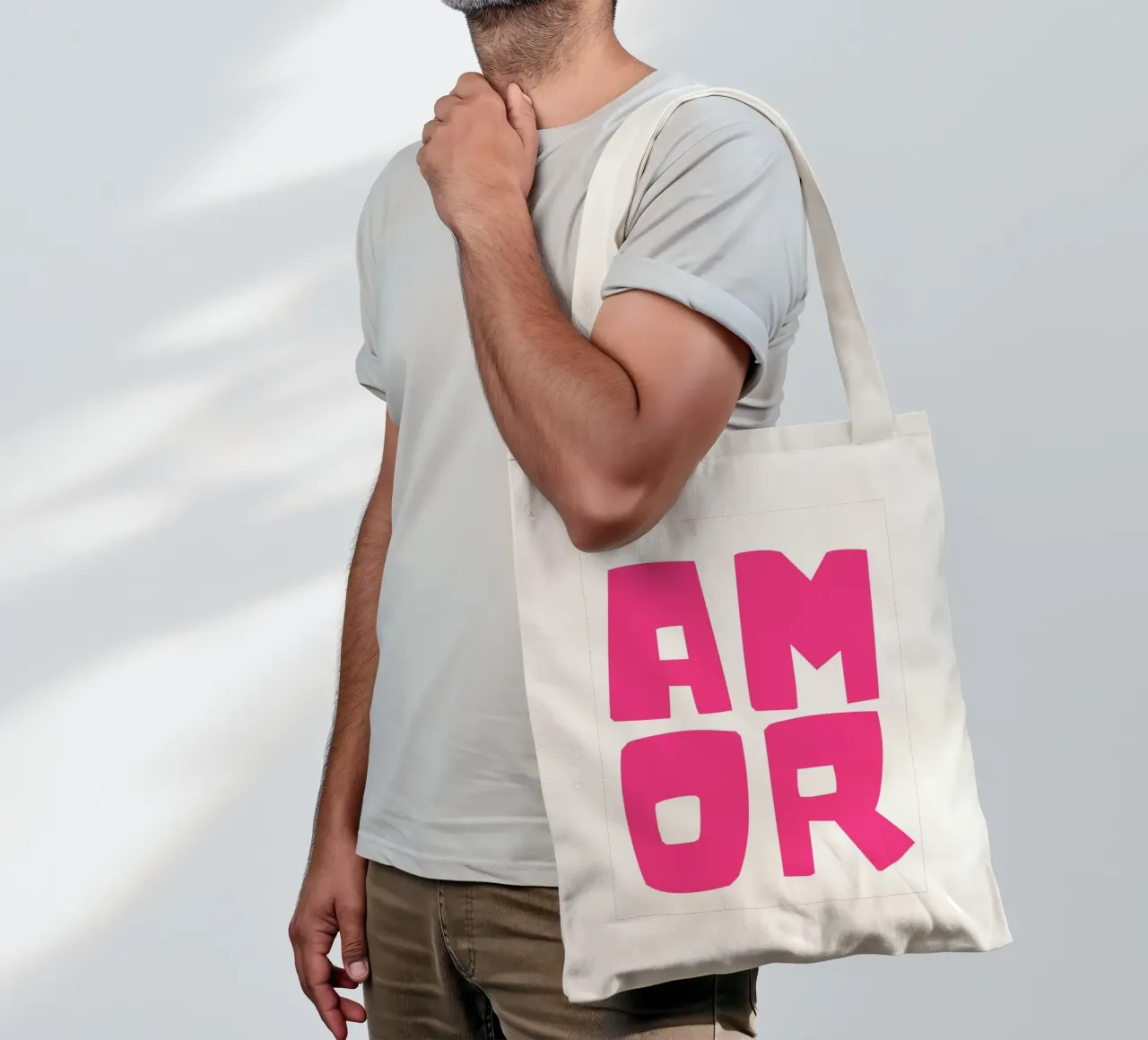 AMOR borsa in juta da Idées & Création