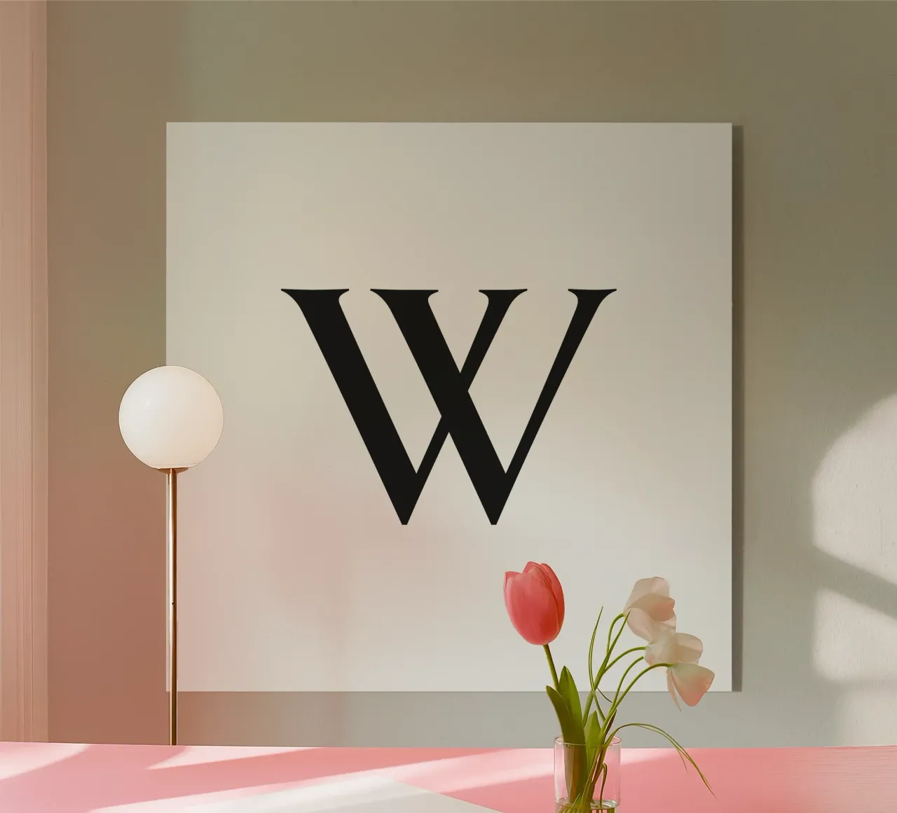 Lettera W plexiglass da Katja Stehle Design