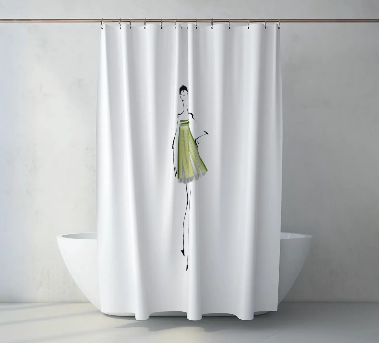 Cucumber tenda da doccia da Gretchen Roehrs