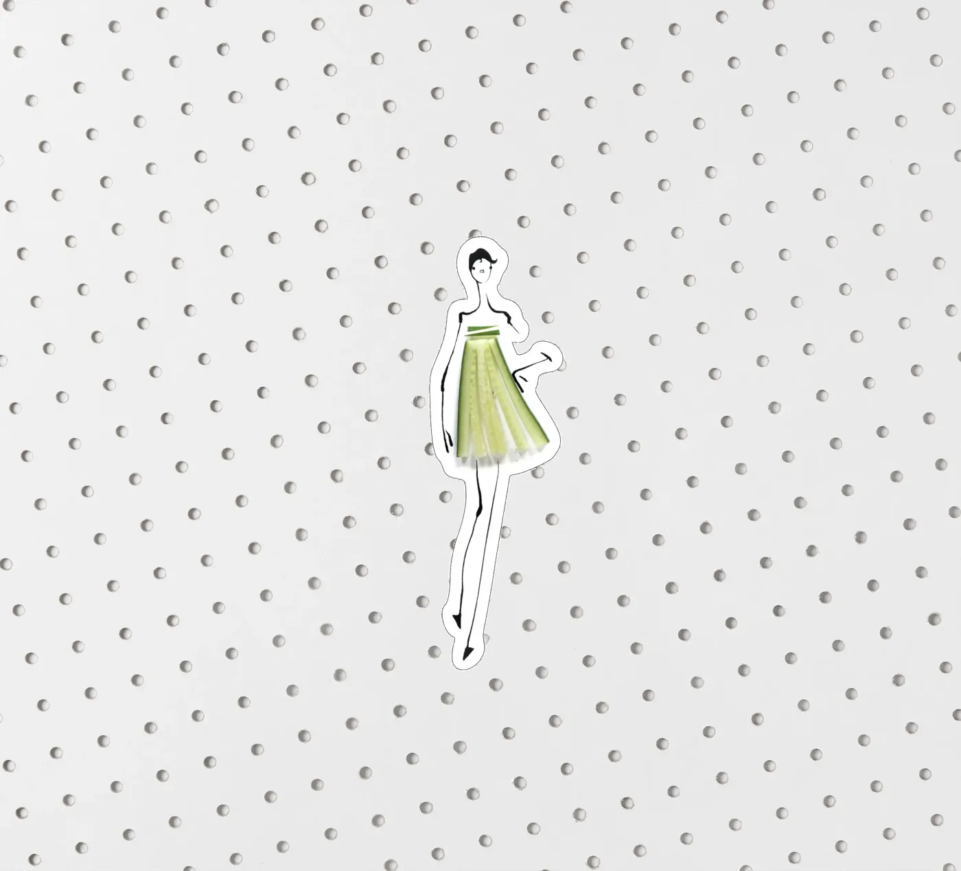 Cucumber sticker van Gretchen Roehrs