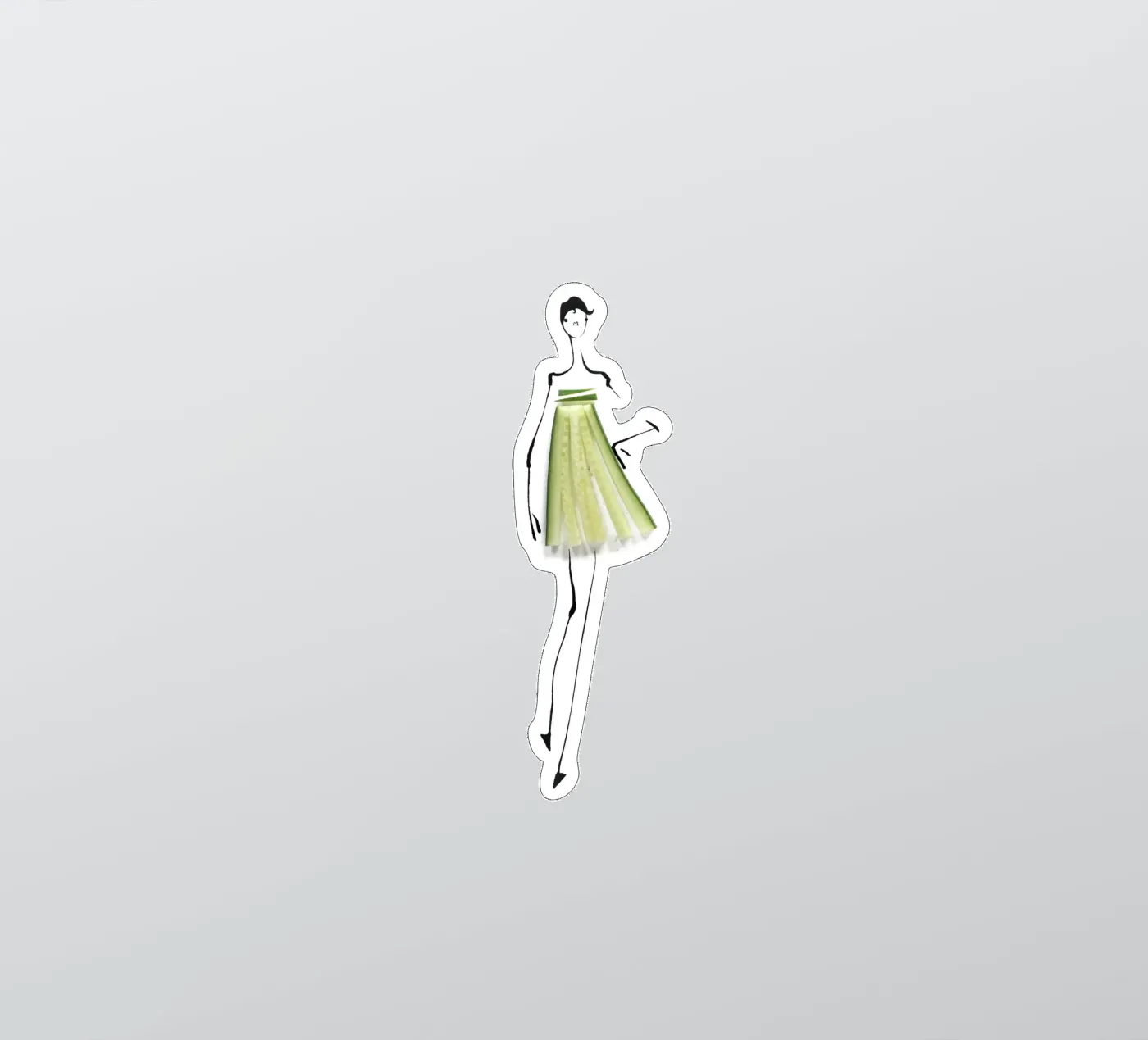 Cucumber sticker van Gretchen Roehrs