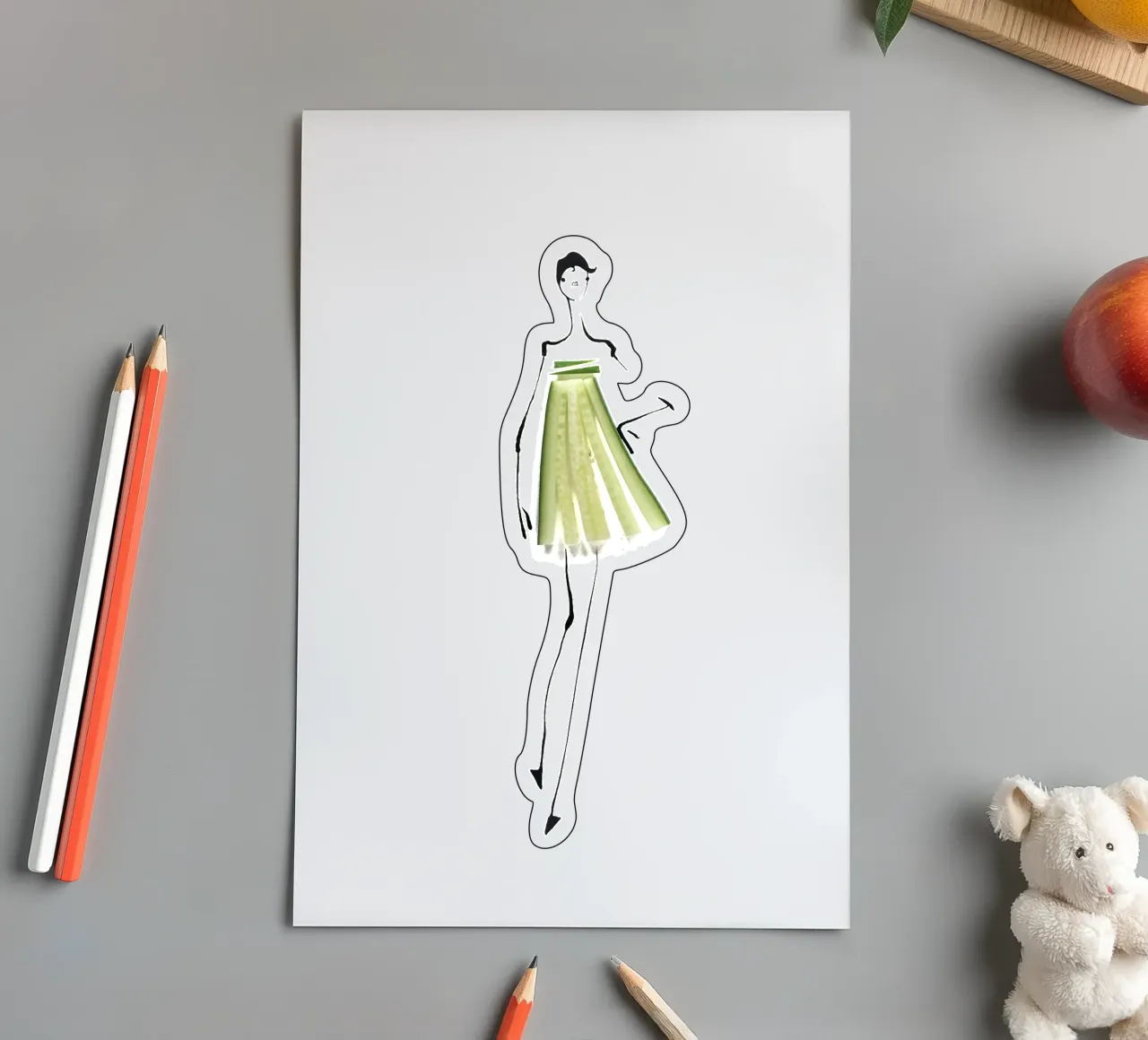 Cucumber foglio adesivo da Gretchen Roehrs
