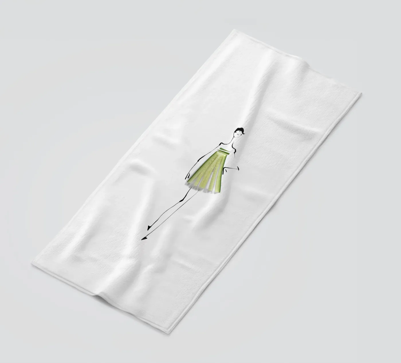 Cucumber beach towel by Gretchen Roehrs