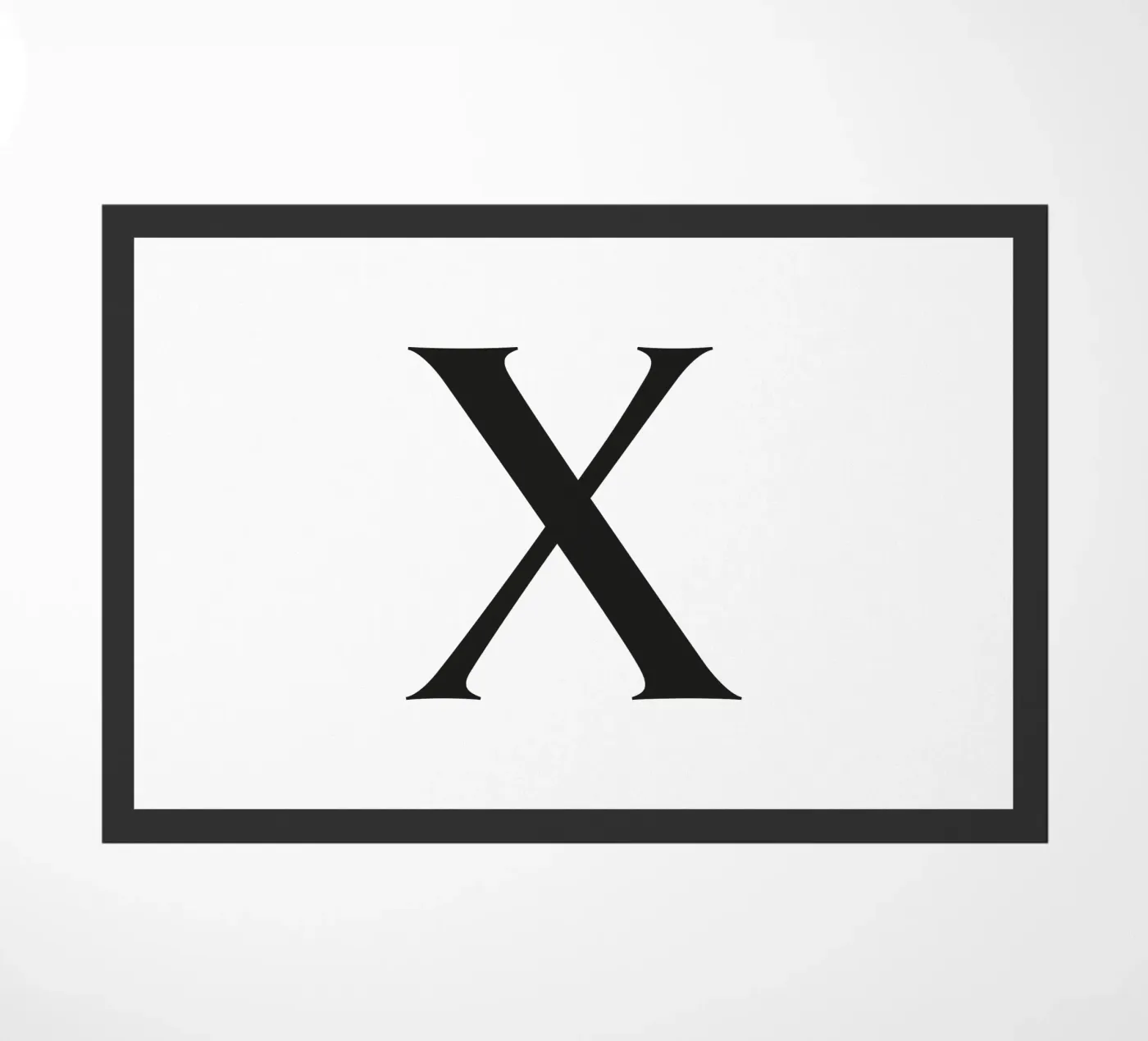 Brief X deurmat van Katja Stehle Design