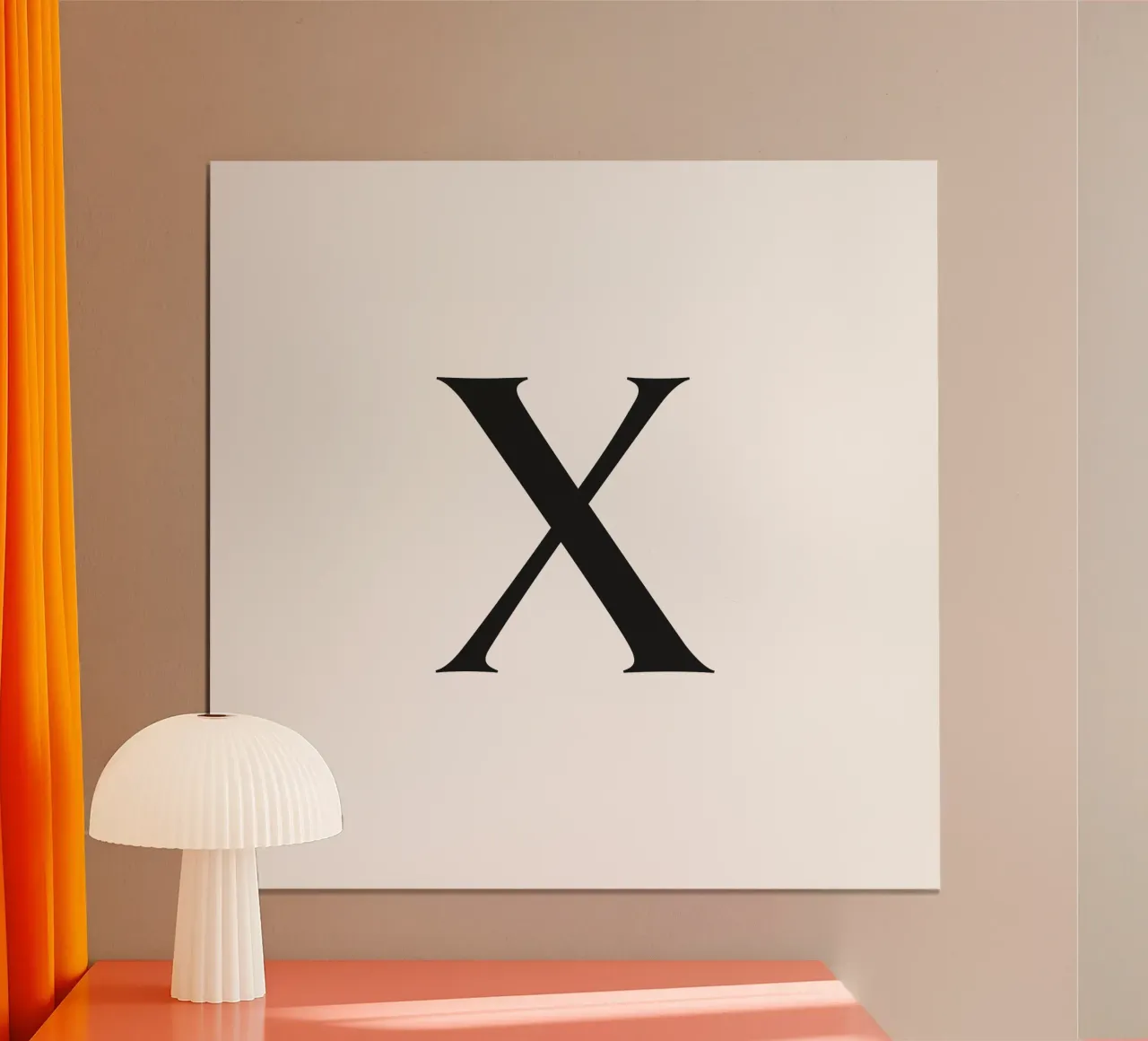 Lettera X poster con telaio in alluminio da Katja Stehle Design