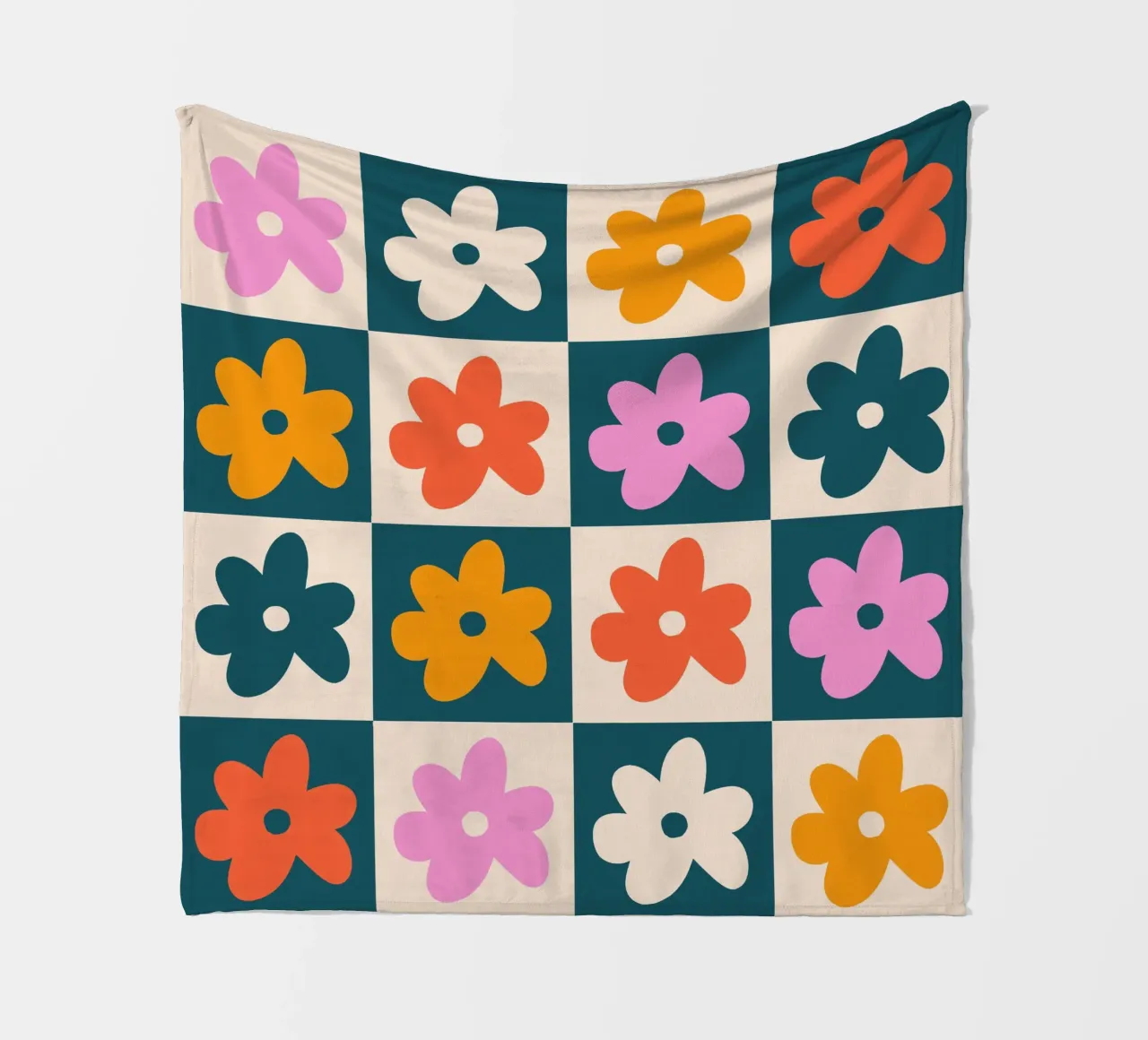 Retro Blossom II coperta in pile da BAINAI