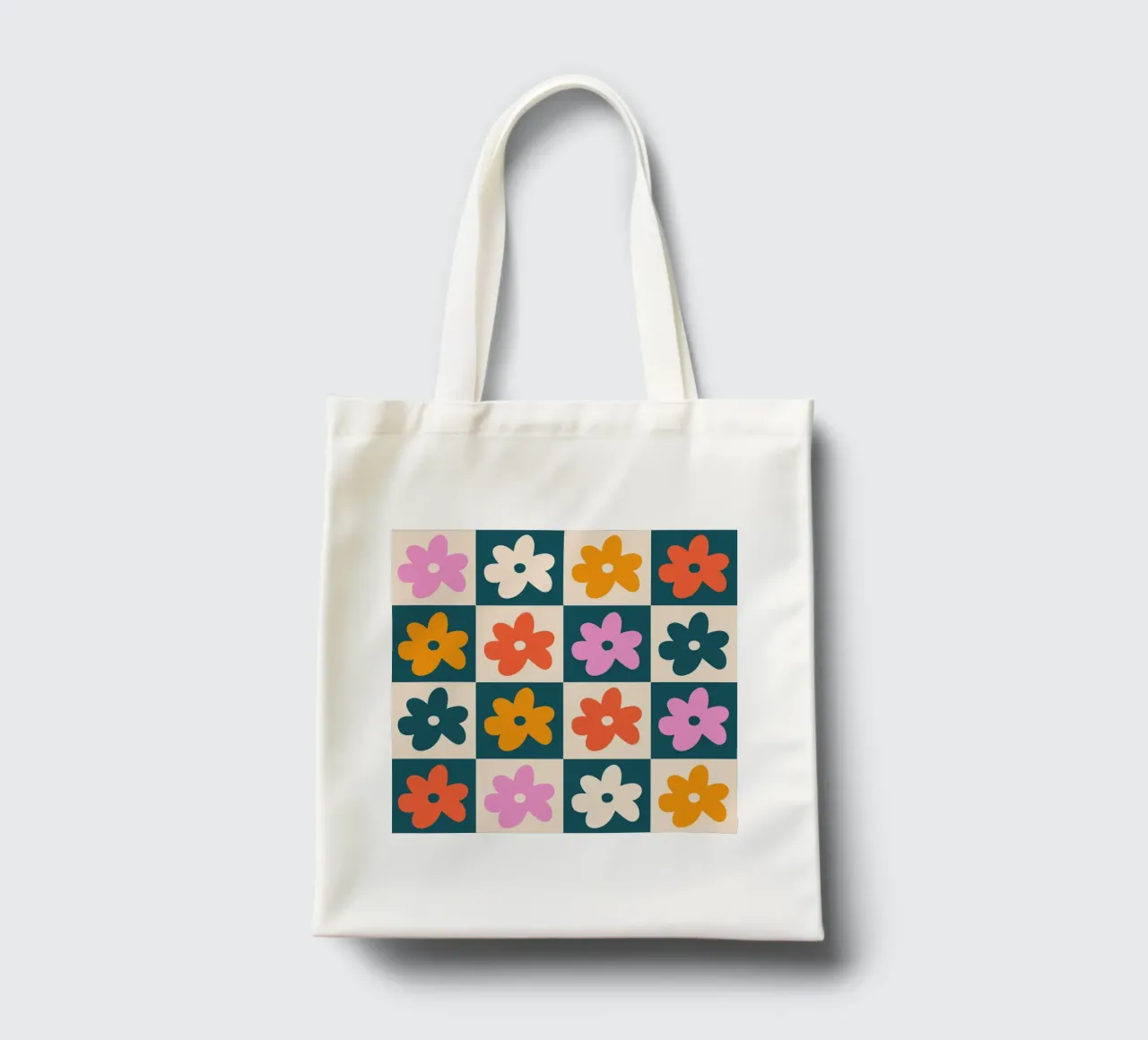 Retro Blossom II borsa in juta da BAINAI