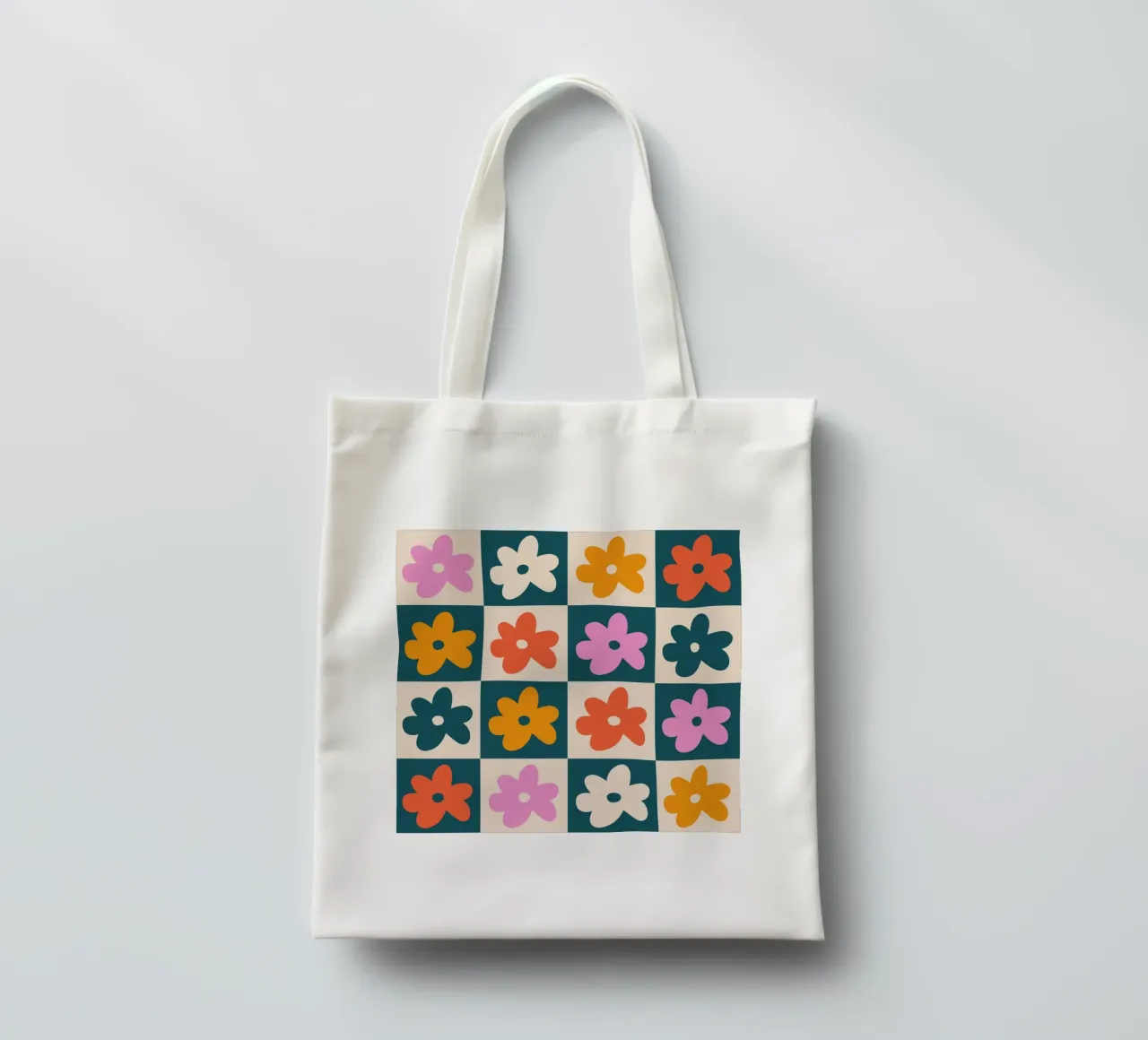 Retro Blossom II borsa in juta da BAINAI
