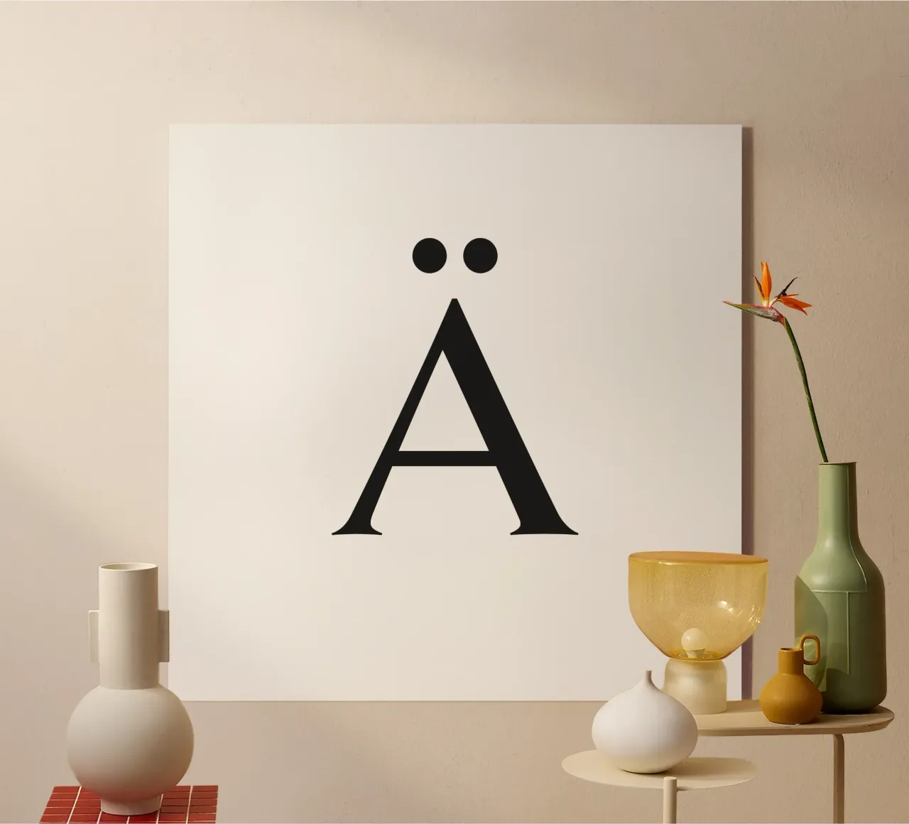 Lettera Ä plexiglass da Katja Stehle Design