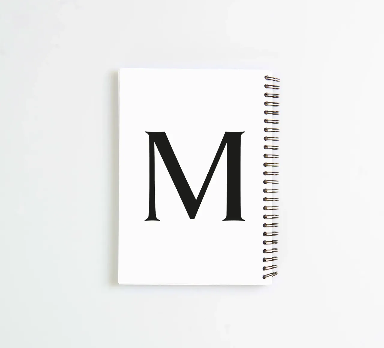 Letter M spiral notebook by Katja Stehle Design