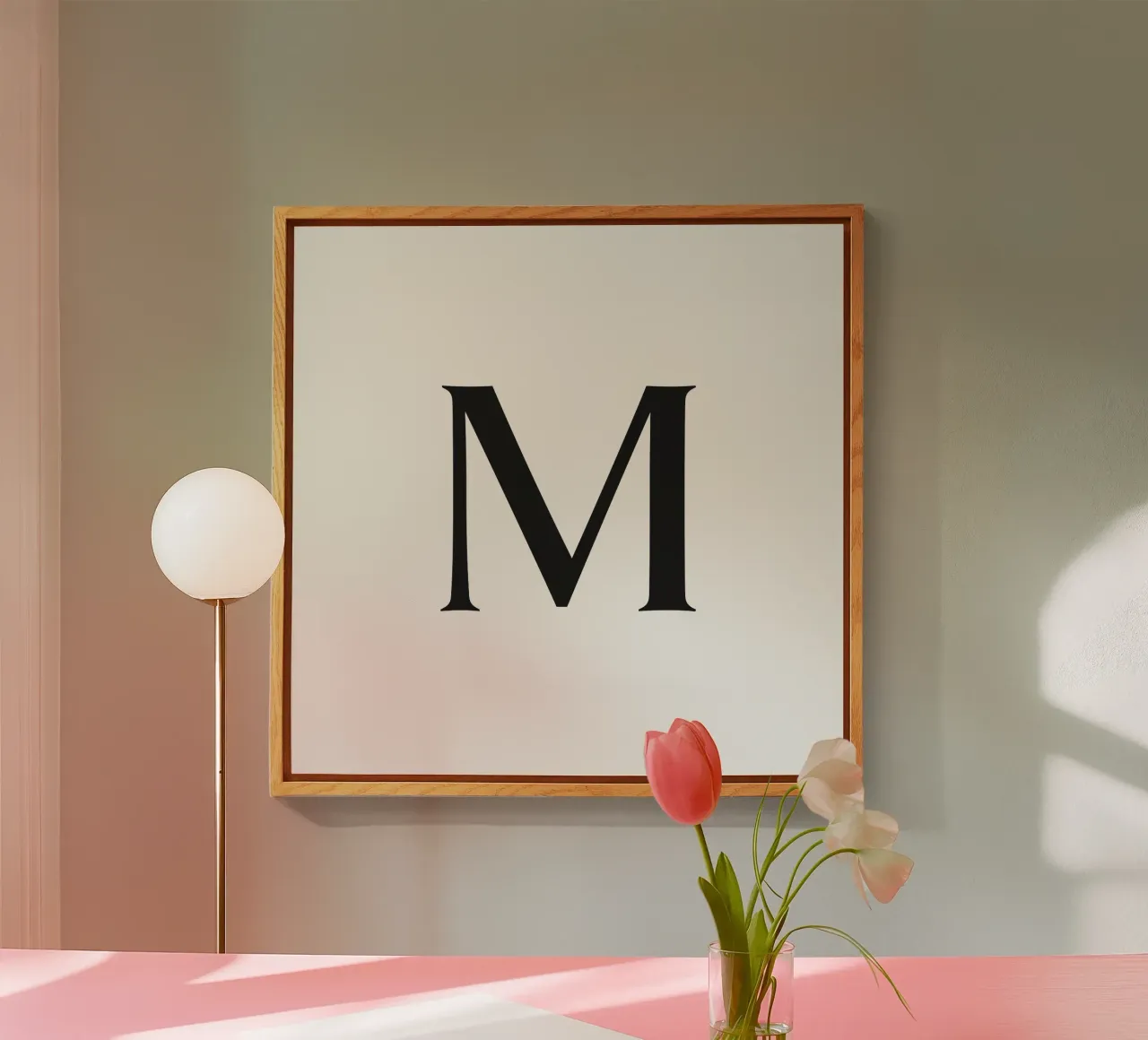 Letter M acrylic glass by Katja Stehle Design