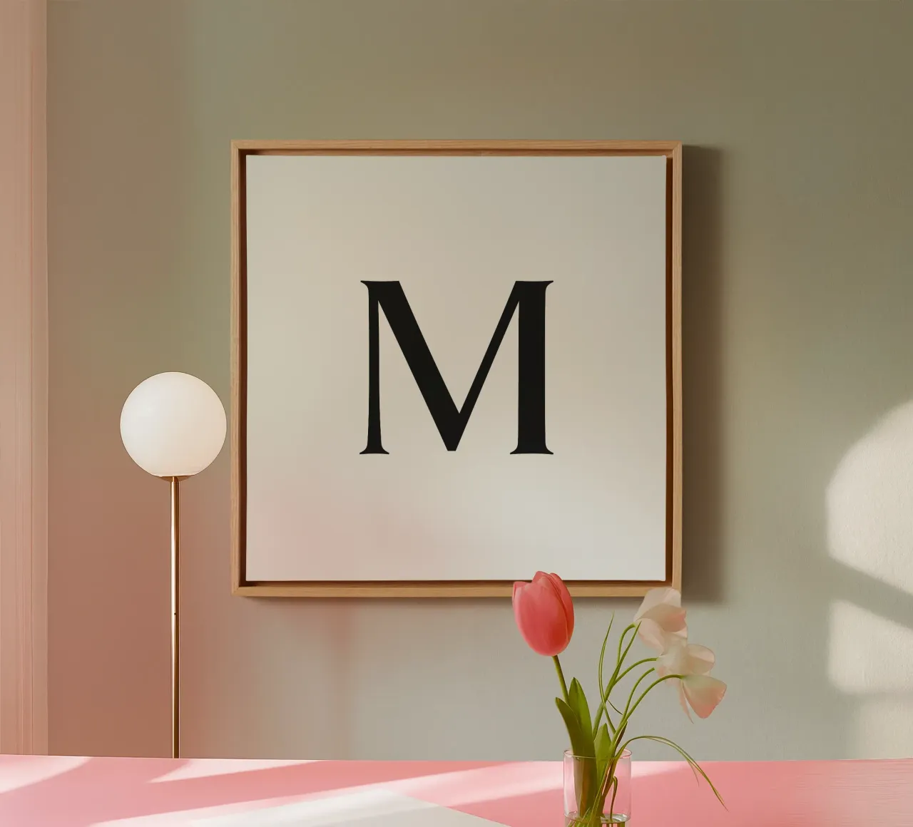 Letter M canvas by Katja Stehle Design