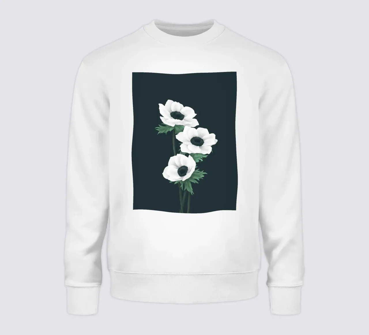 Anemoni bianchi felpa da Katja Stehle Design