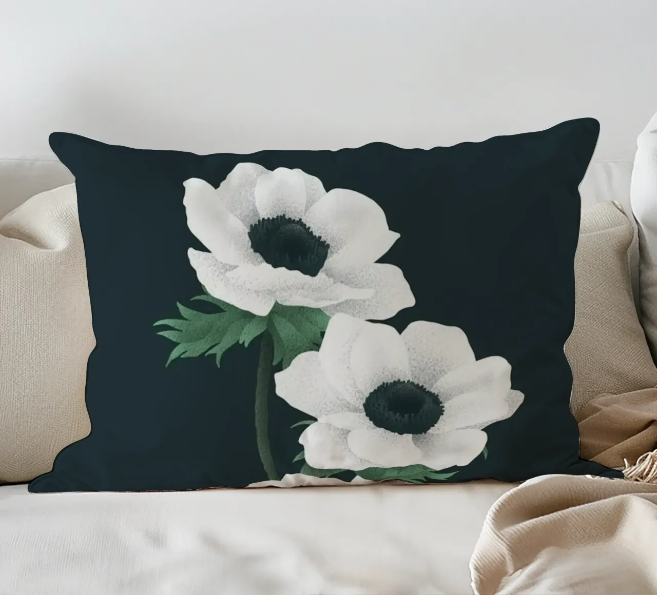 Anemoni bianchi cuscino da Katja Stehle Design