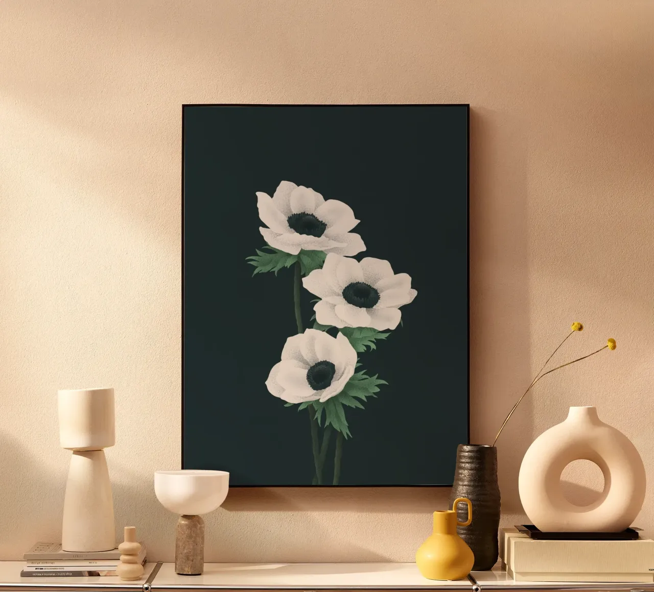 Anemoni bianchi plexiglass da Katja Stehle Design