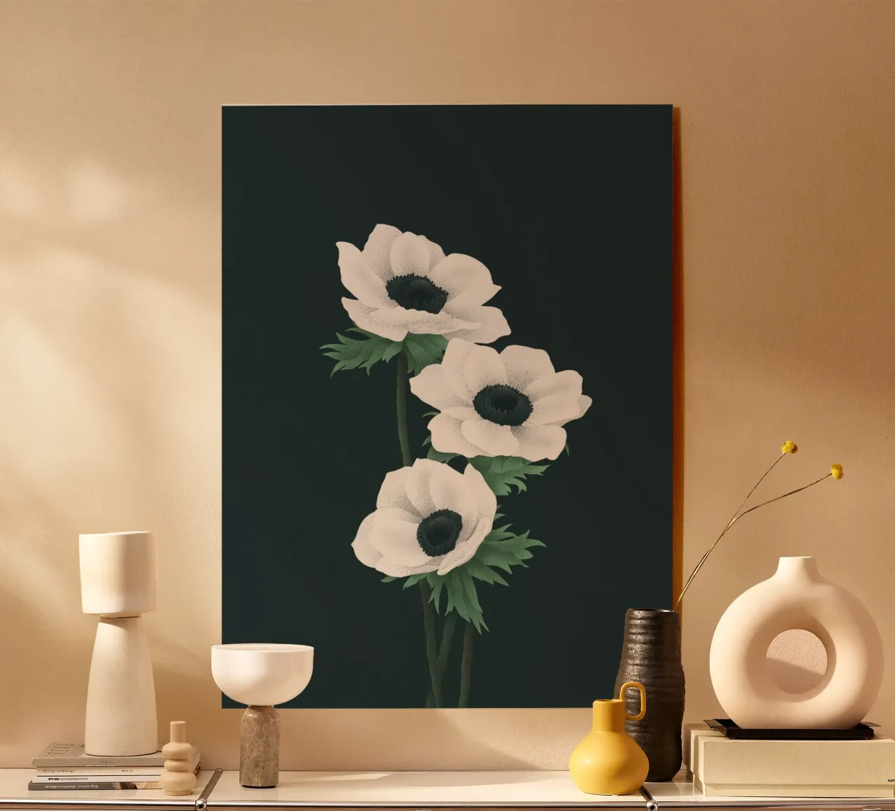 Anemoni bianchi plexiglass da Katja Stehle Design