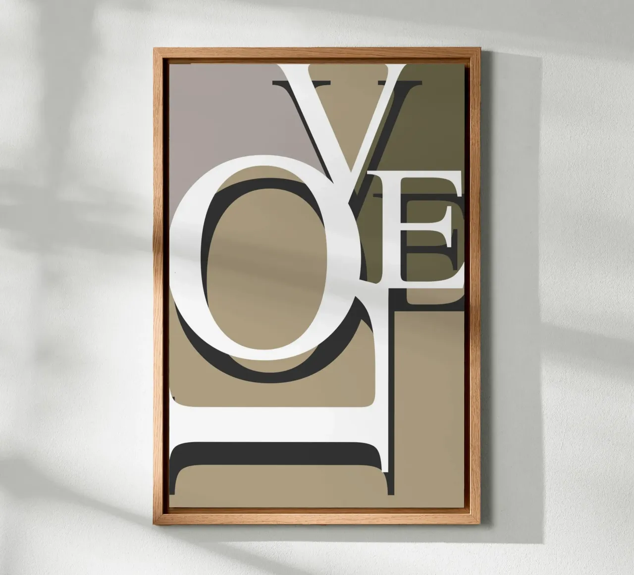 Love Typography tela con Cornice a cassetta da KHouse Studio